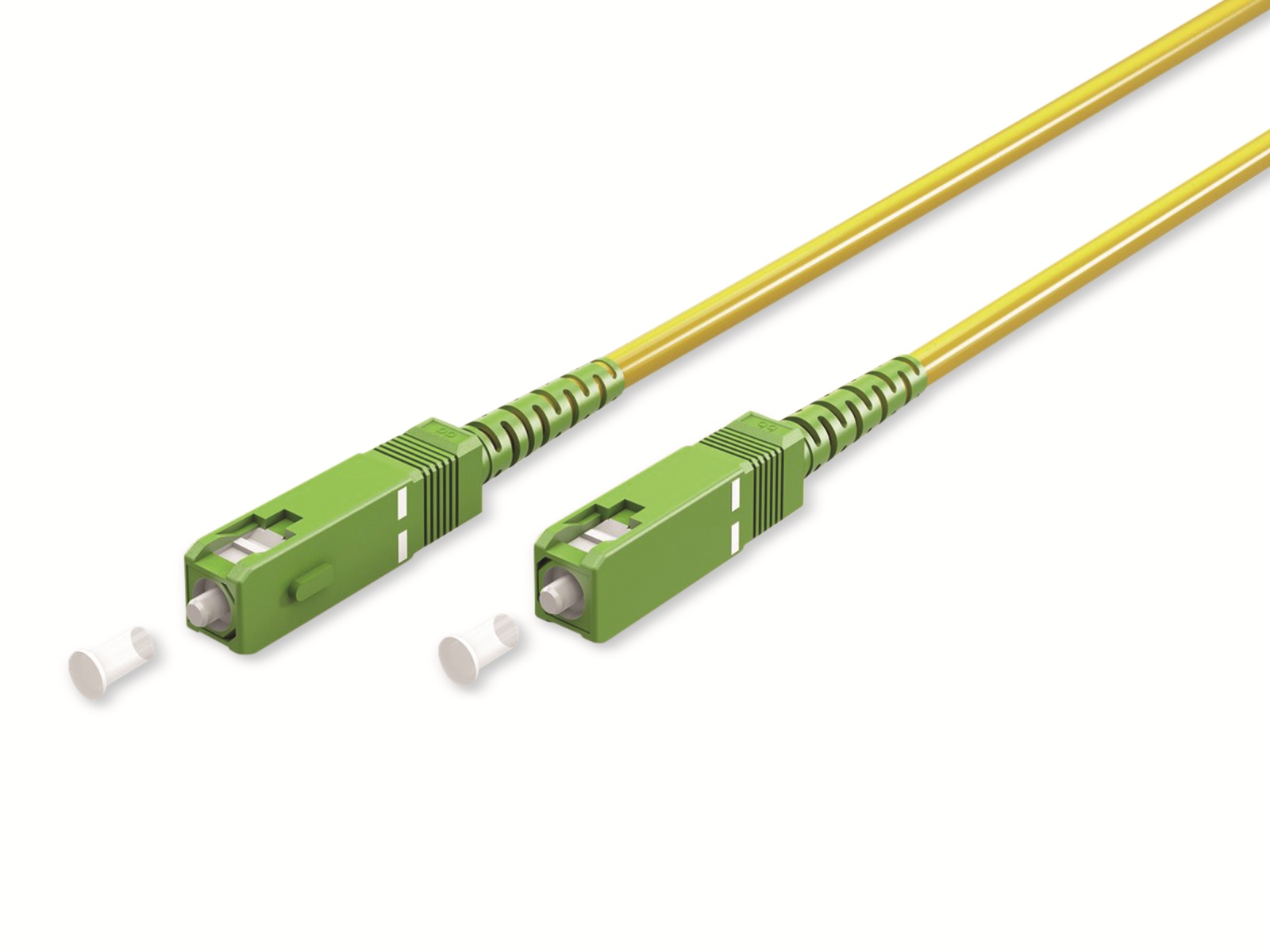 GOOBAY Singlemode Glasfaserkabel, SC-APC/SC-APC, OS2, Simplex, gelb, 30 m