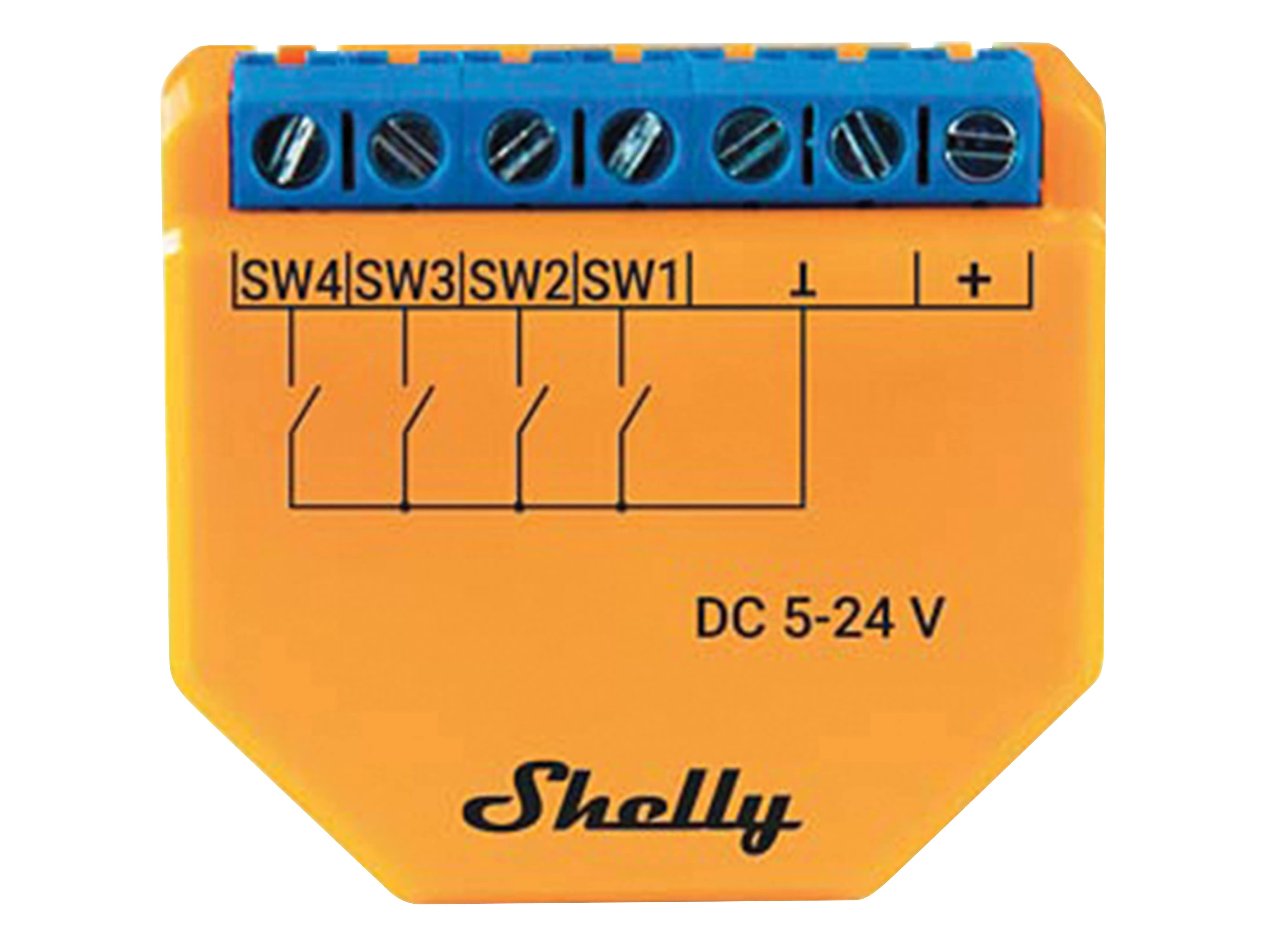 SHELLY WLAN Szenenaktivierer Plus i4 DC, Bluetooth SHELLY WLAN Szenenaktivierer Plus i4 DC, Bluetooth