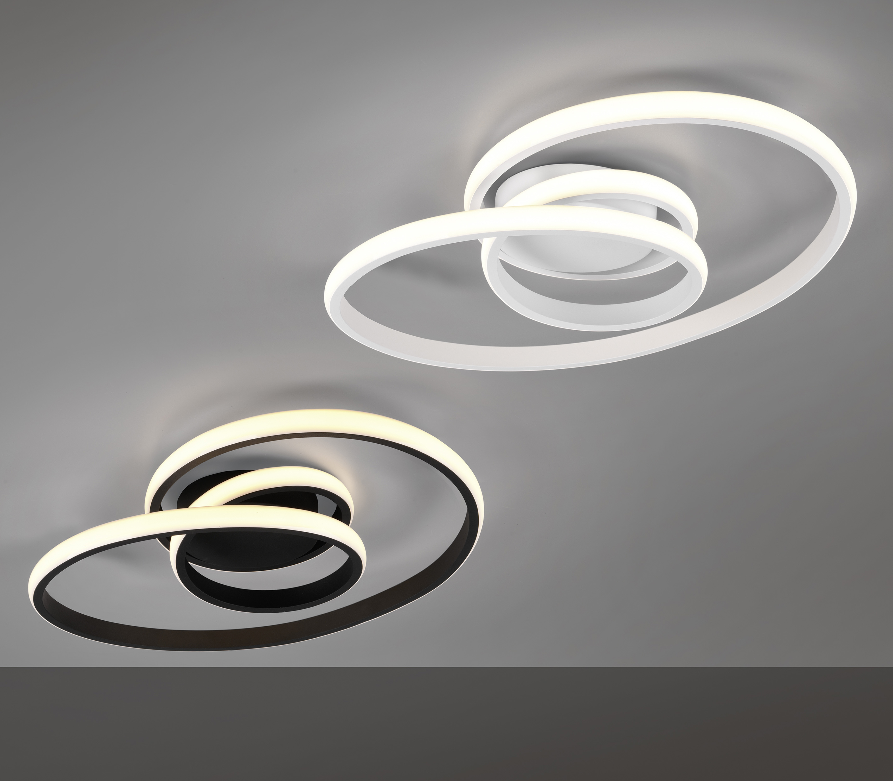 REALITY LED-Deckenleuchte SANSA, R62751132, 18,5 W, 2050 lm, schwarz-matt