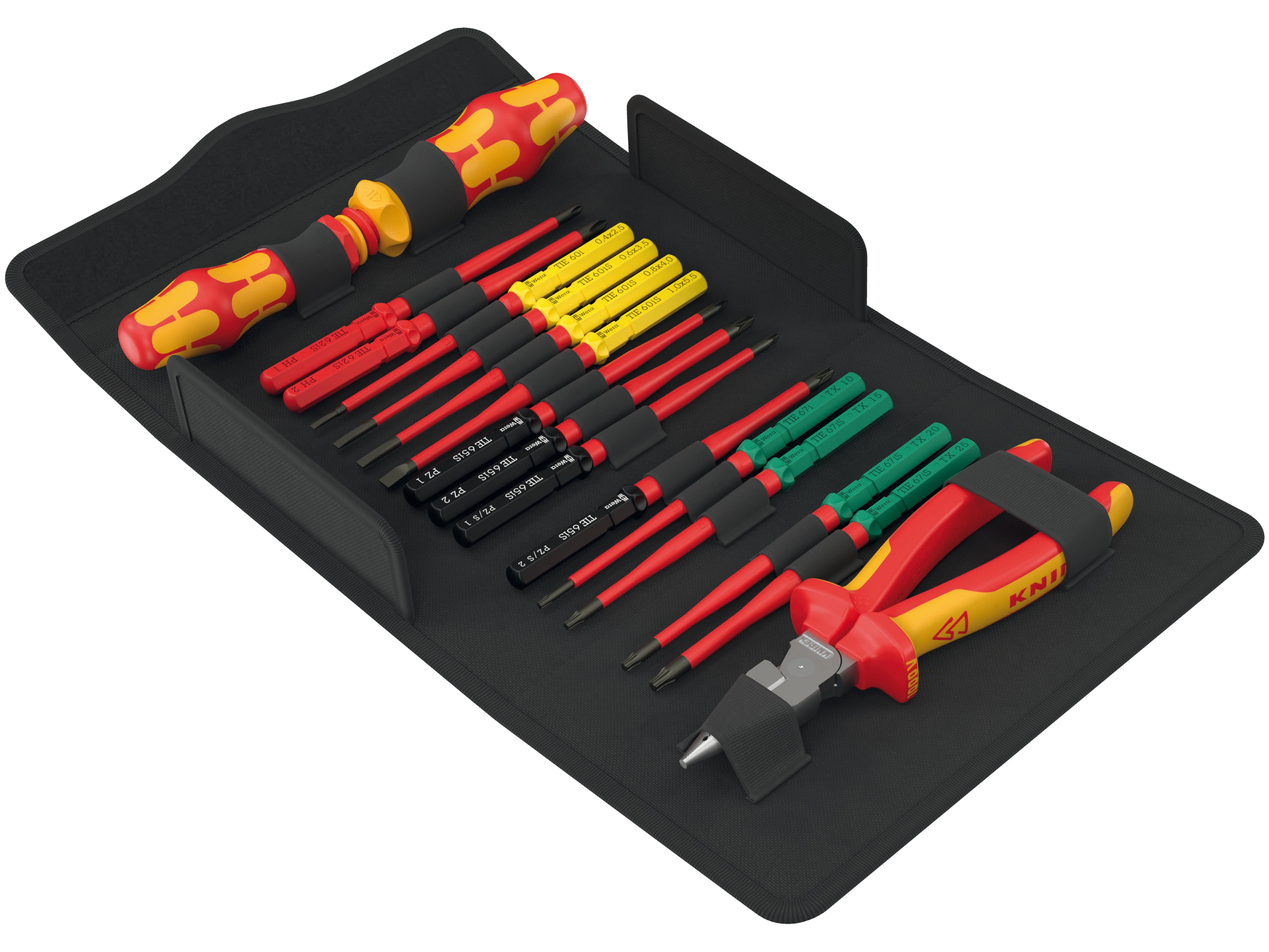 WERA Werkzeug-Set, Kraftform Kompakt VDE 17 extra slim 2 Tool Finder, 05006610001, 17-teilig