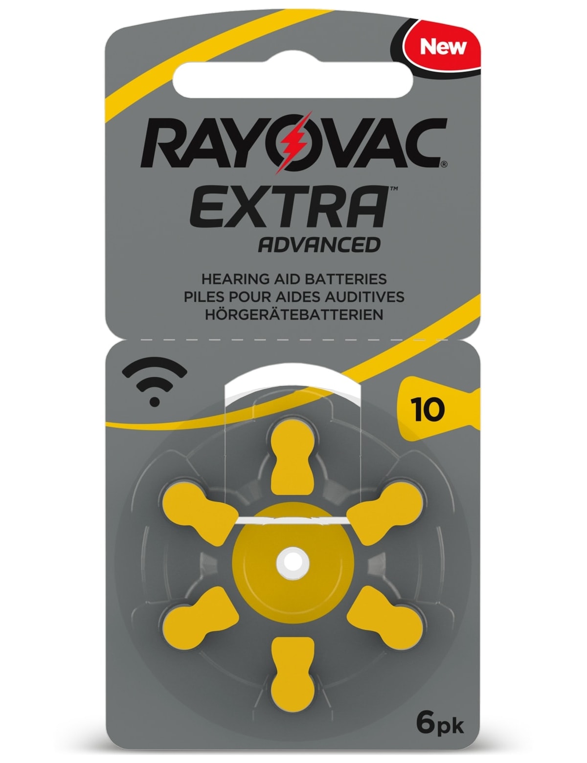 RAYOVAC Hörgeräte-Batterie, EXTRA ADVANCED, Größe 10, 6 Stück