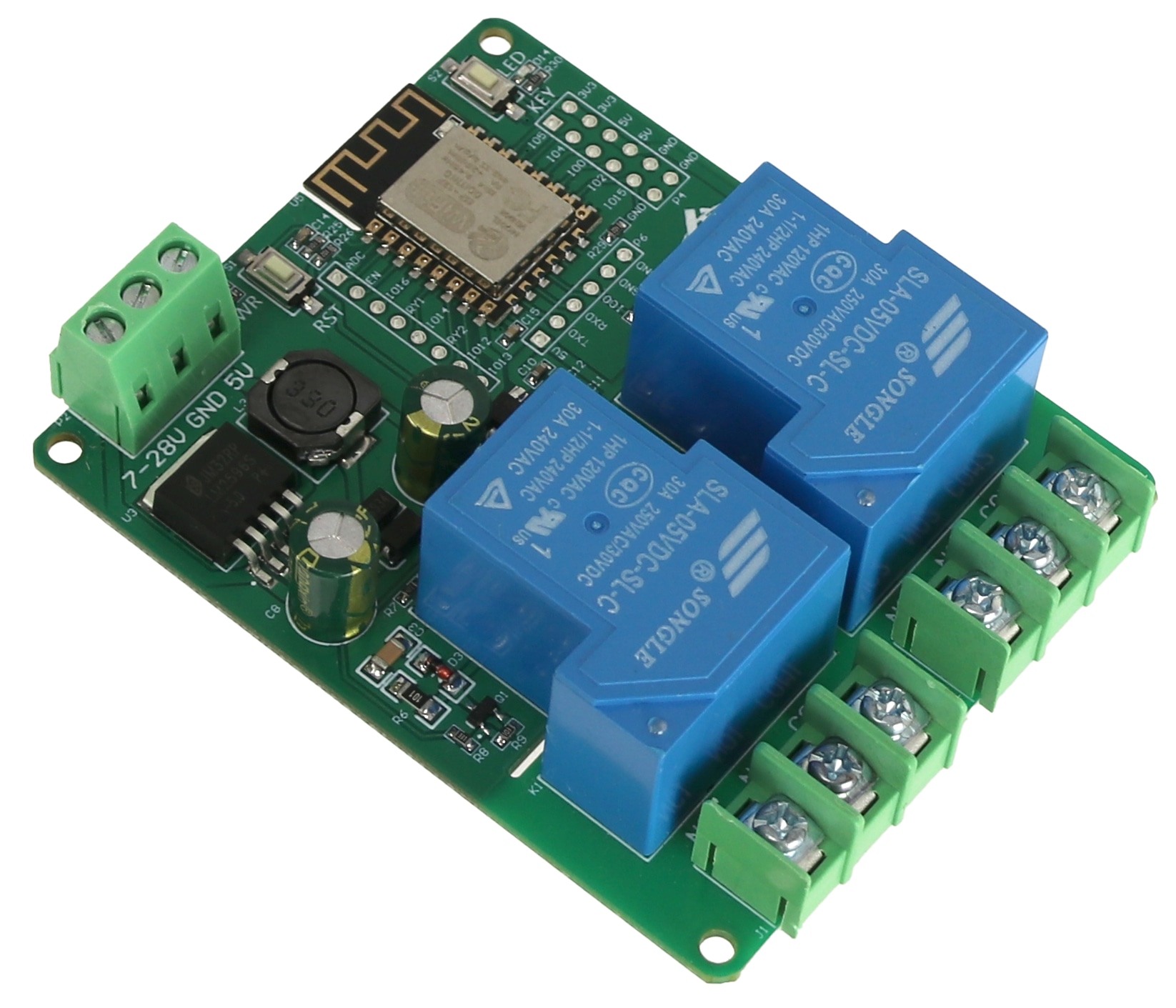 DAYPOWER Relaismodul ESP12-2R-30A-D5, 2-Kanal