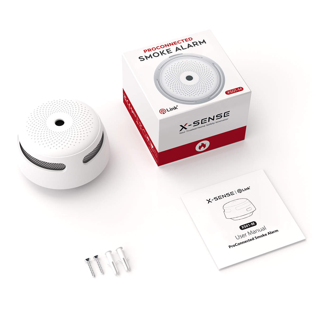 X-SENSE RF-Rauchmelder-Set mit Basisstation, FS61, 6 Stück