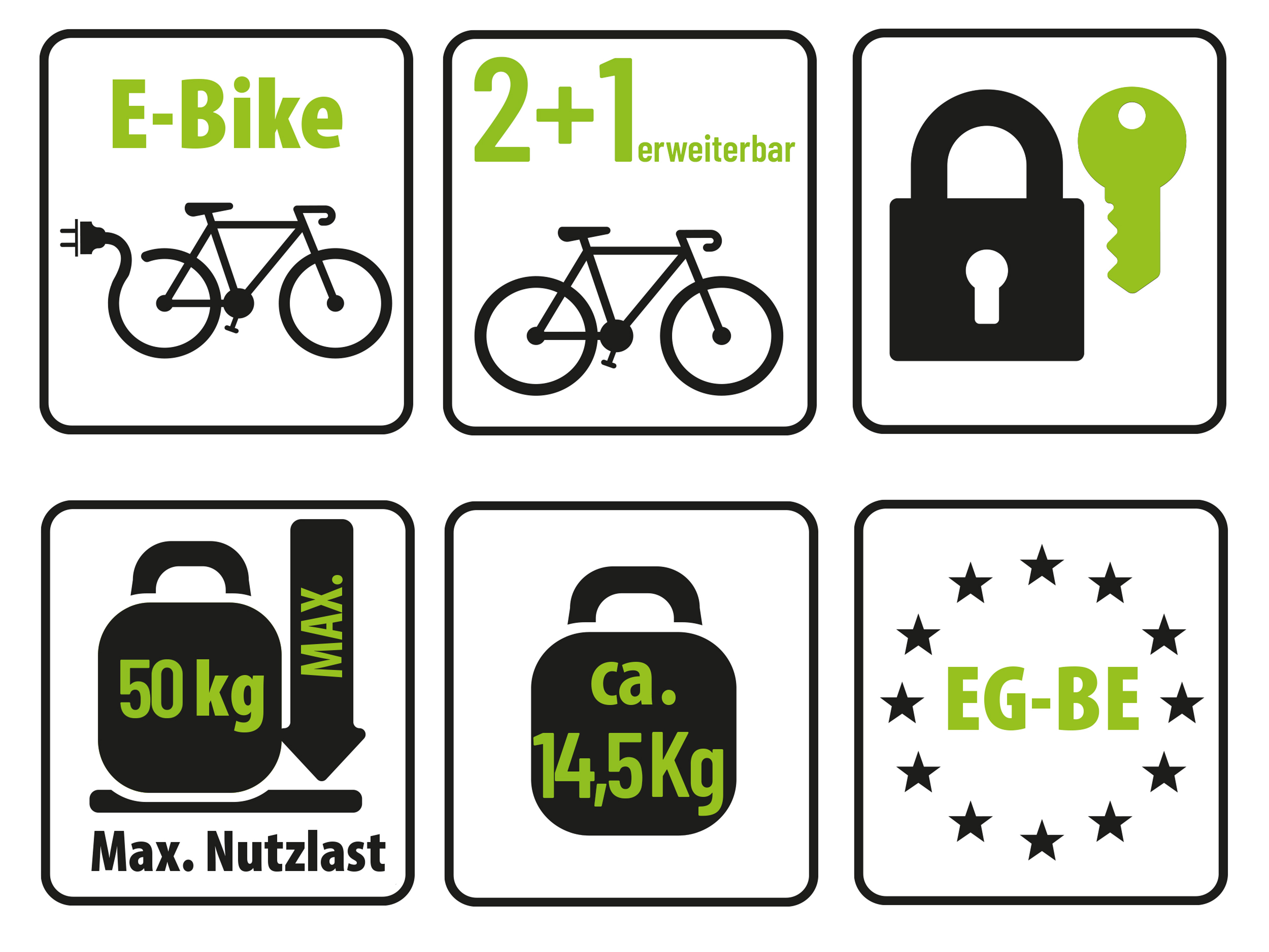 EUFAB Fahrradträger, CROW PLUS, 11582, für 2 Fahrräder
