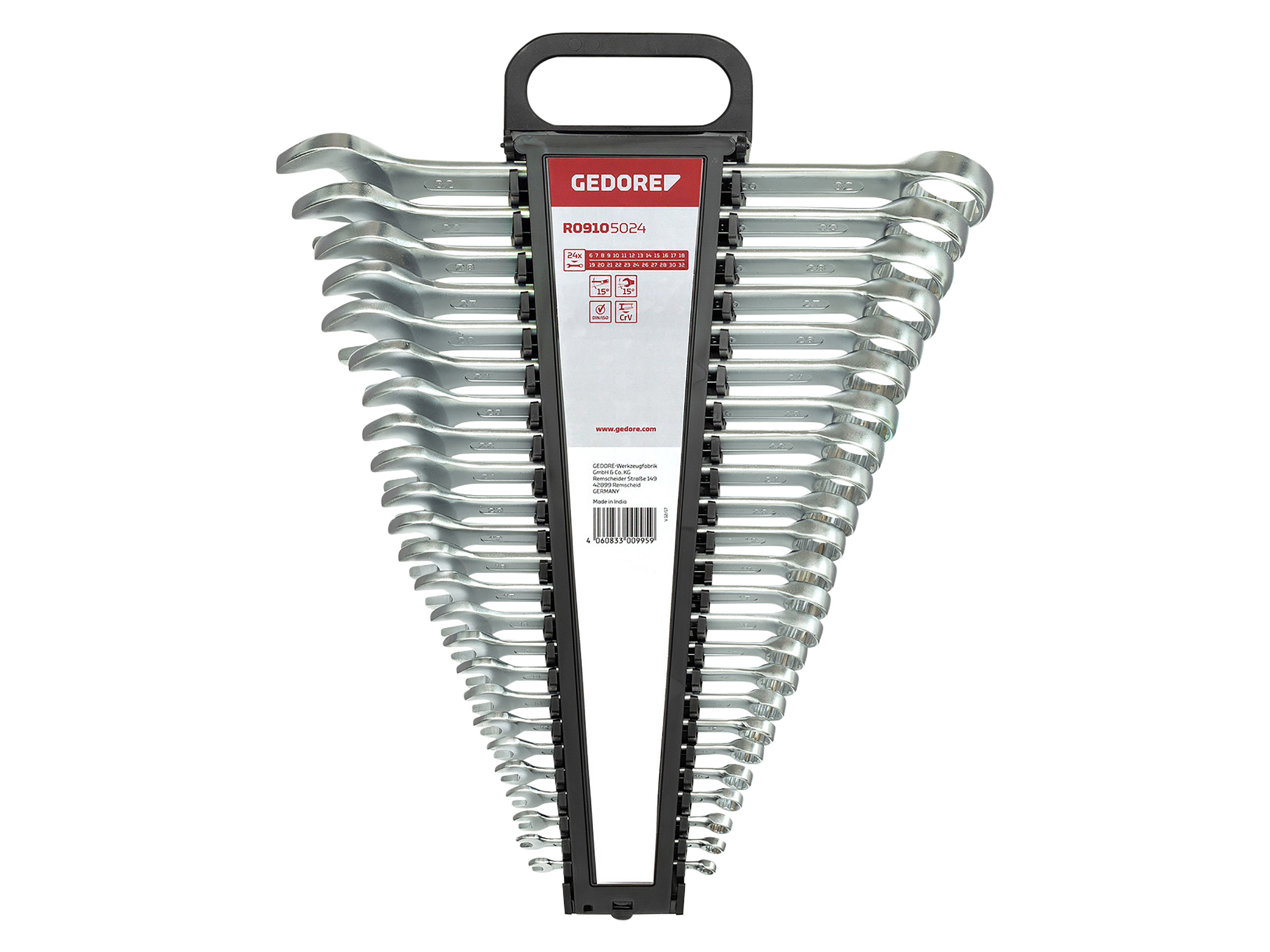 GEDORE RED Ringmaulschlüssel-Set, R09105024, 24-teilig GEDORE RED Ringmaulschlüssel-Set, R09105024, 24-teilig