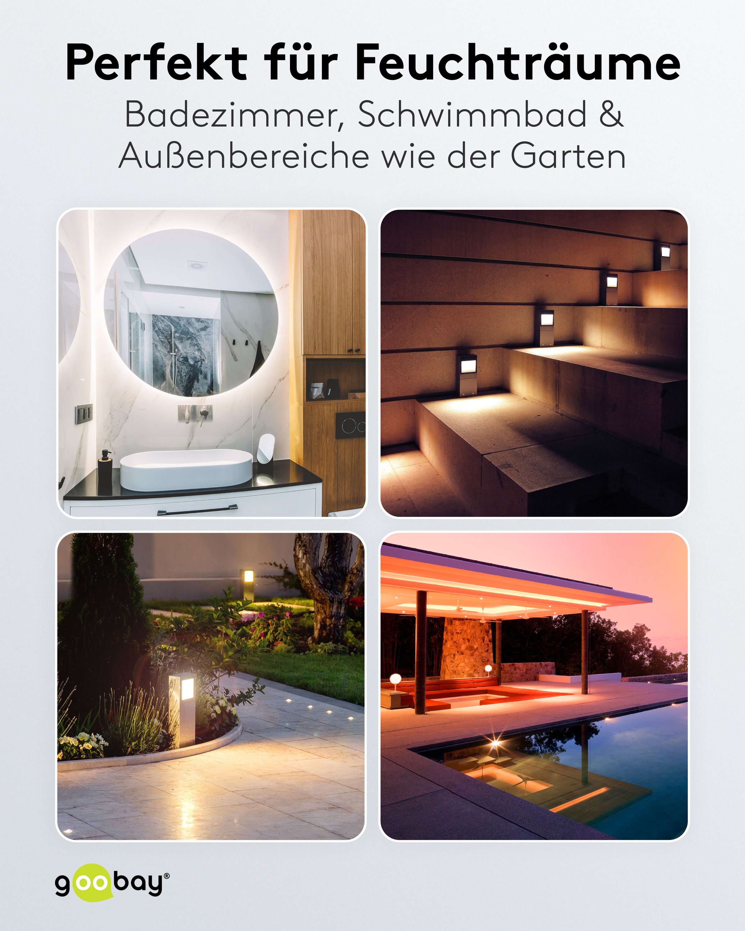 GOOBAY Wetterfester LED-Trafo 12V DC, 60W, 5 A, IP67