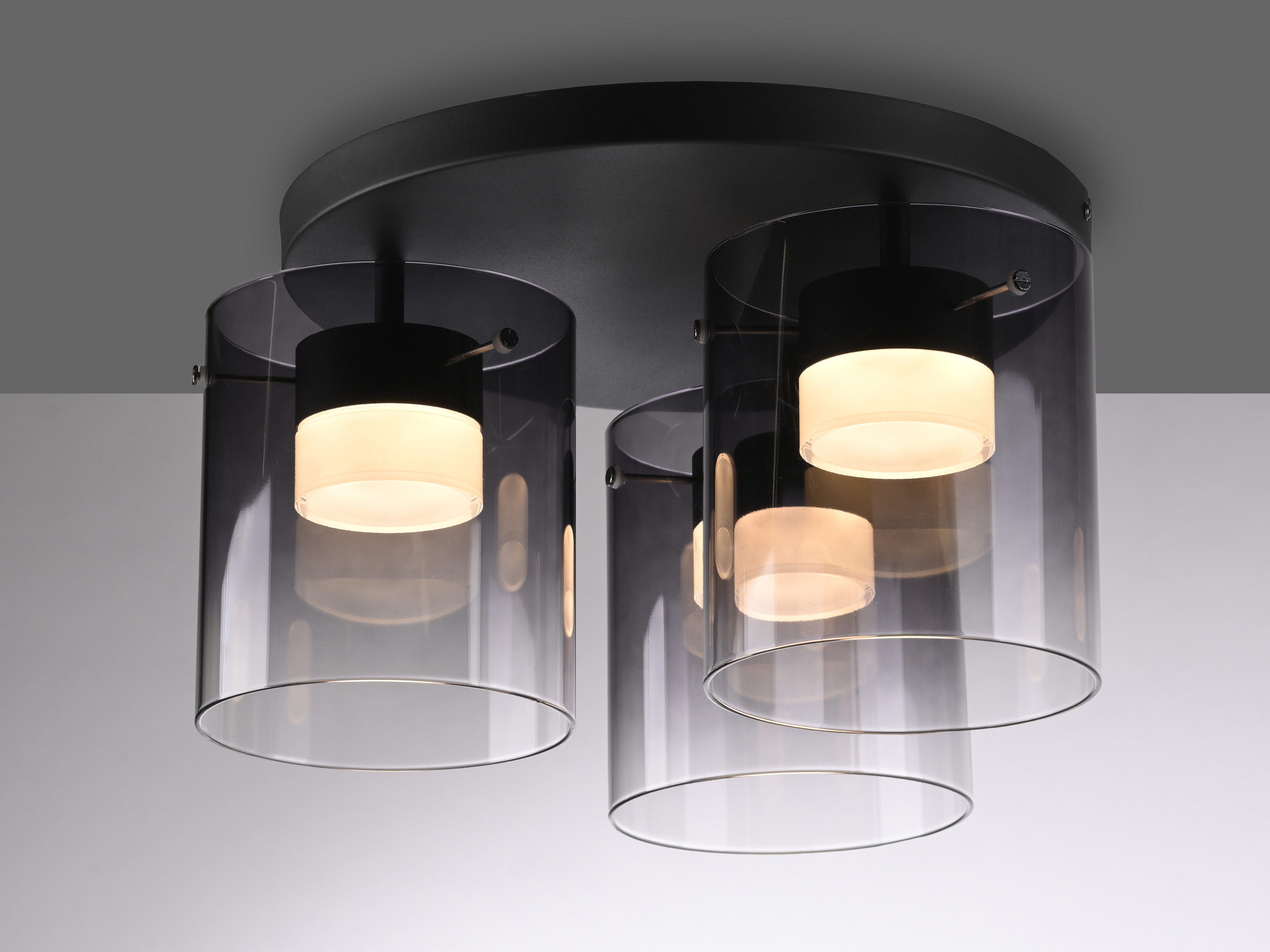 JUST LIGHT LED-Deckenleuchte 14041-18, 7,5W, 800lm, 3000K, schwarz