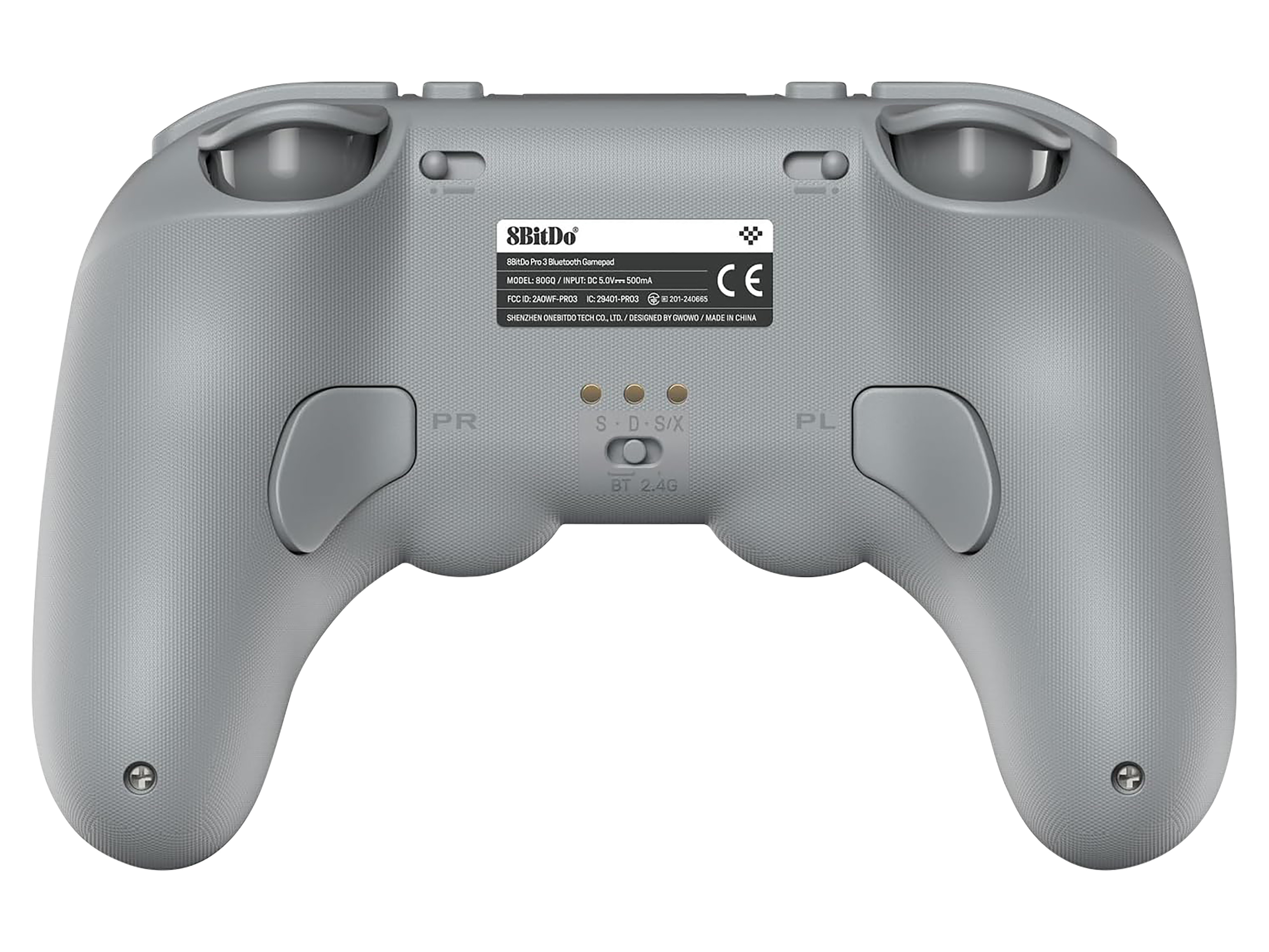 8BITDO Pro 3 Bluetooth Controller & Dock, grau