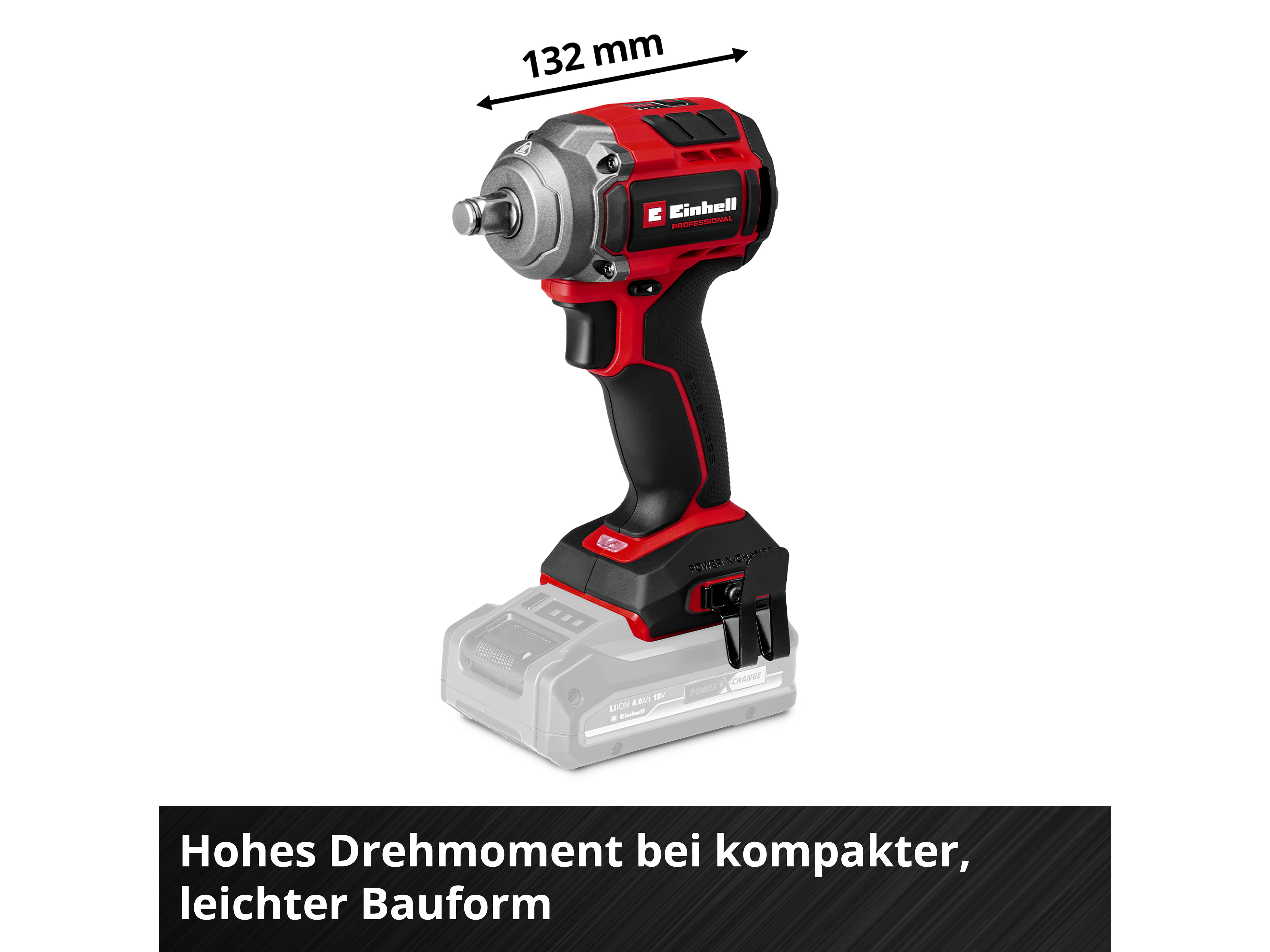 EINHELL PROFESSIONAL Akku-Schlagschrauber TP-CC 18/350-C Li BL, 4510055, Solo