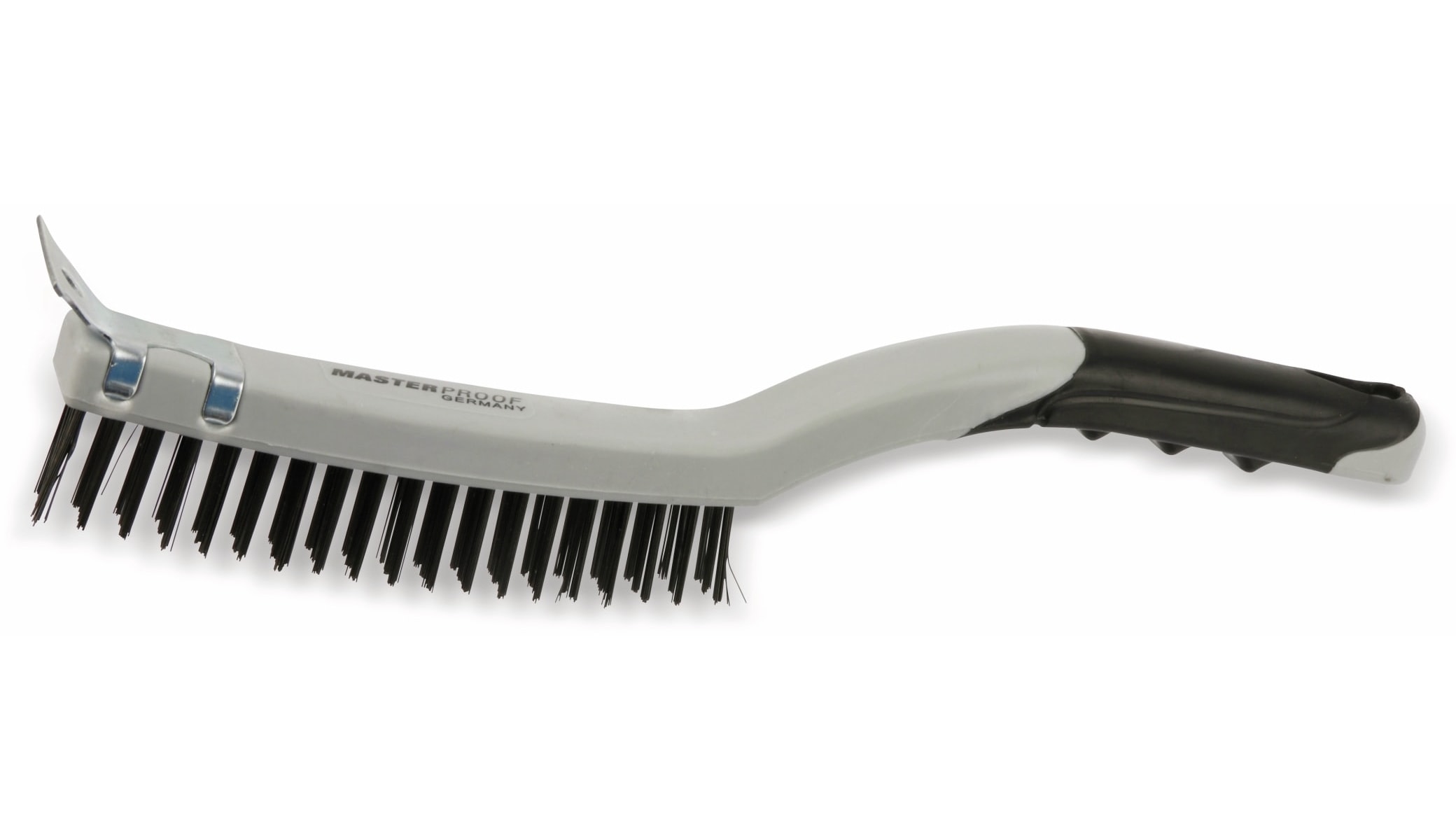 MASTERPROOF Drahtbürste, 3-reihig, mit Schaber