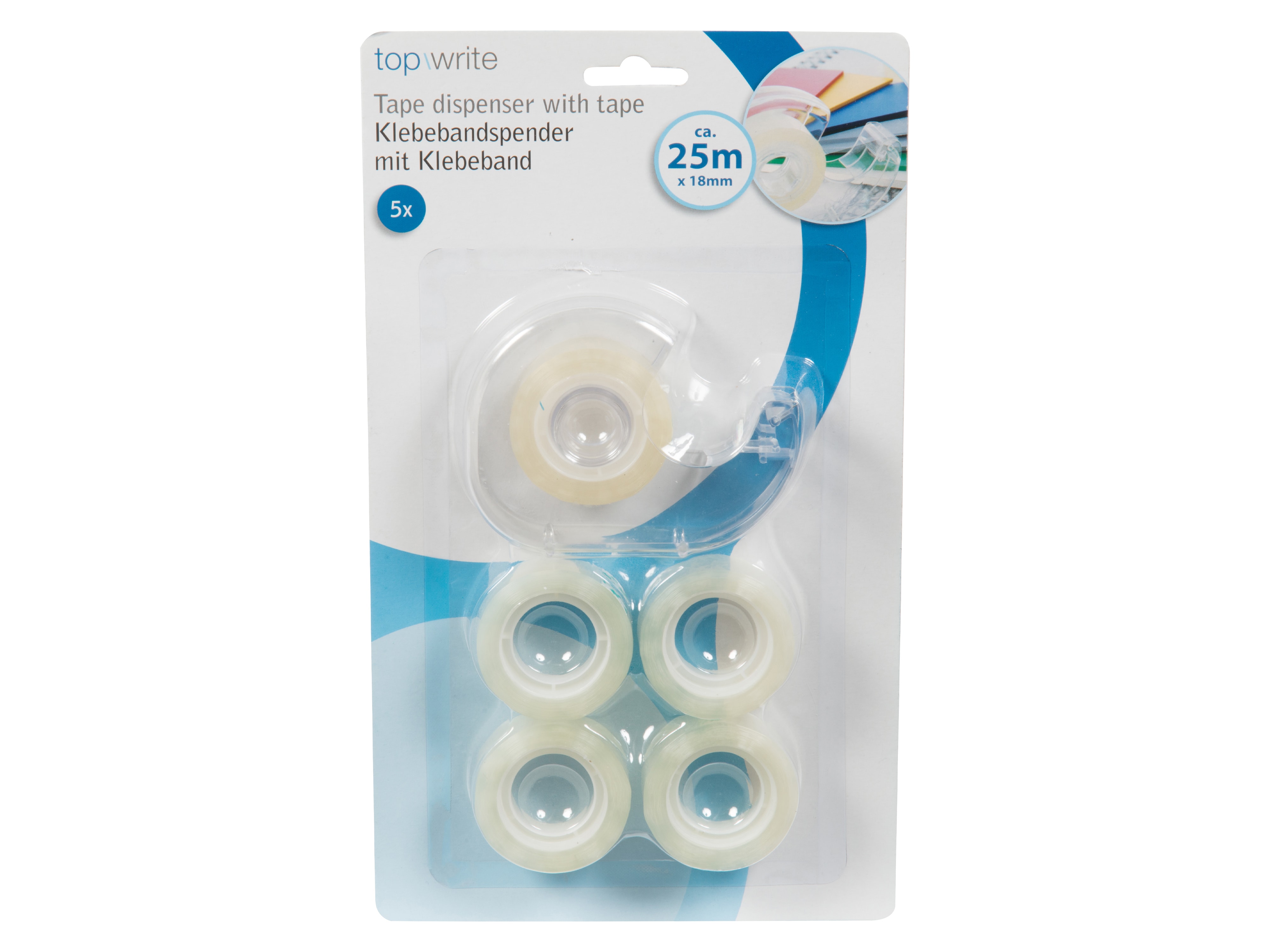 TOPWRITE Klebefilmabroller, inkl. 5 Klebefilme TOPWRITE Klebefilmabroller, inkl. 5 Klebefilme