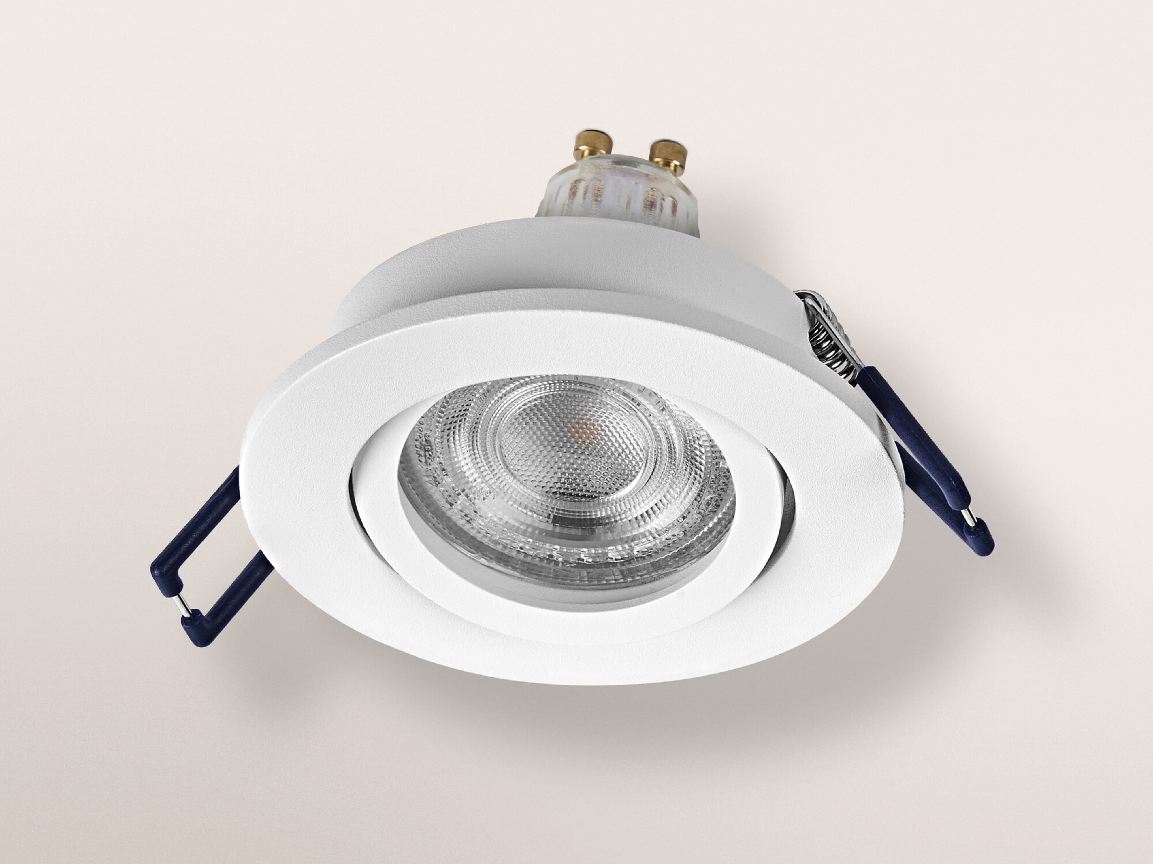 OSRAM LED-Einbauleuchte, GU10, 4,5 W, 2700K, 400lm, warmweiß, 2700K, IP20, weiß, 3er Set OSRAM LED-Einbauleuchte, GU10, 4,5 W, 2700K, 400lm, warmweiß, 2700K, IP20, weiß, 3er Set