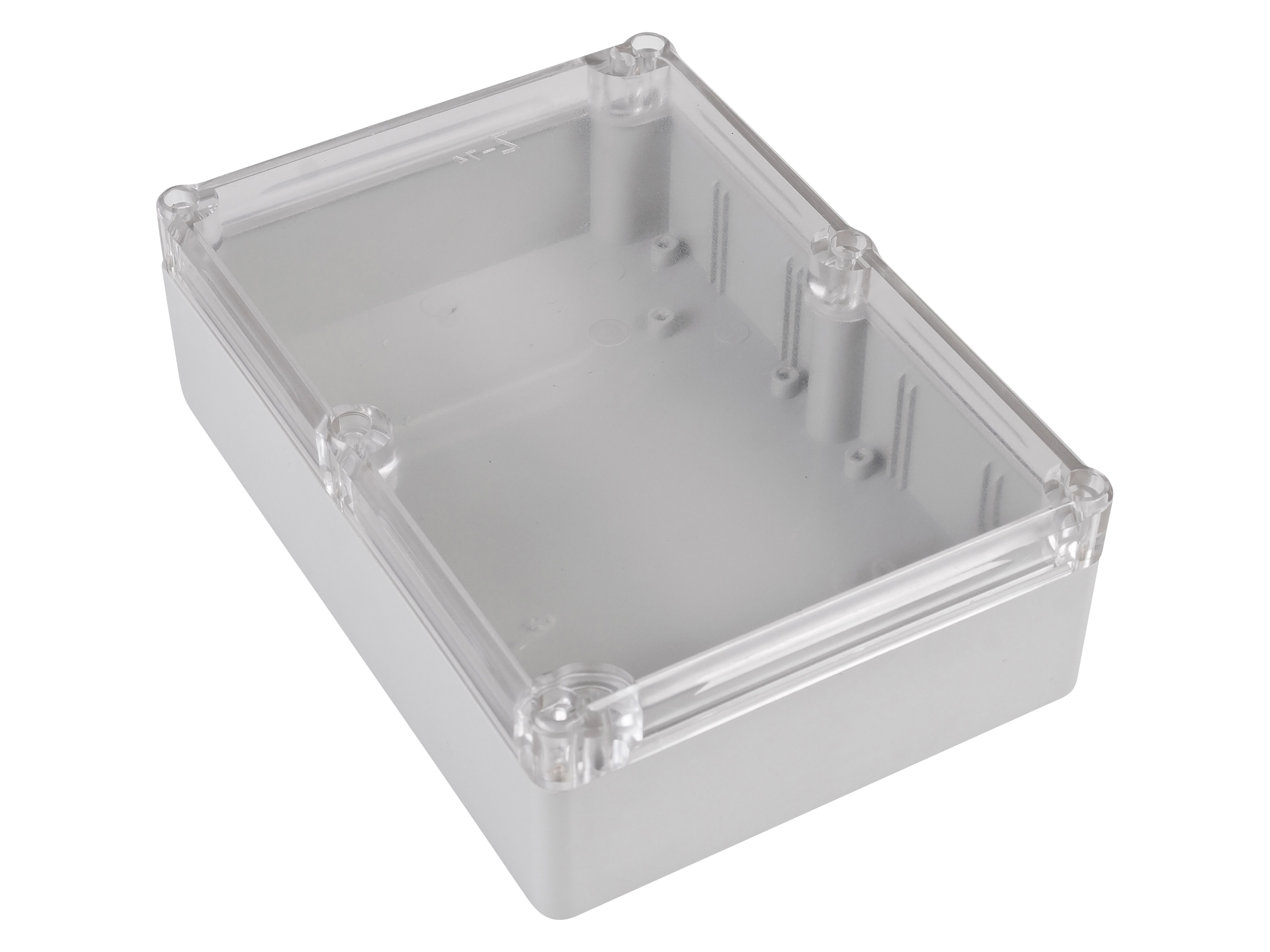 POLLIN ABS-Gehäuse 4U63181306437, 177x126x56 mm, IP65, Glasklarer Deckel