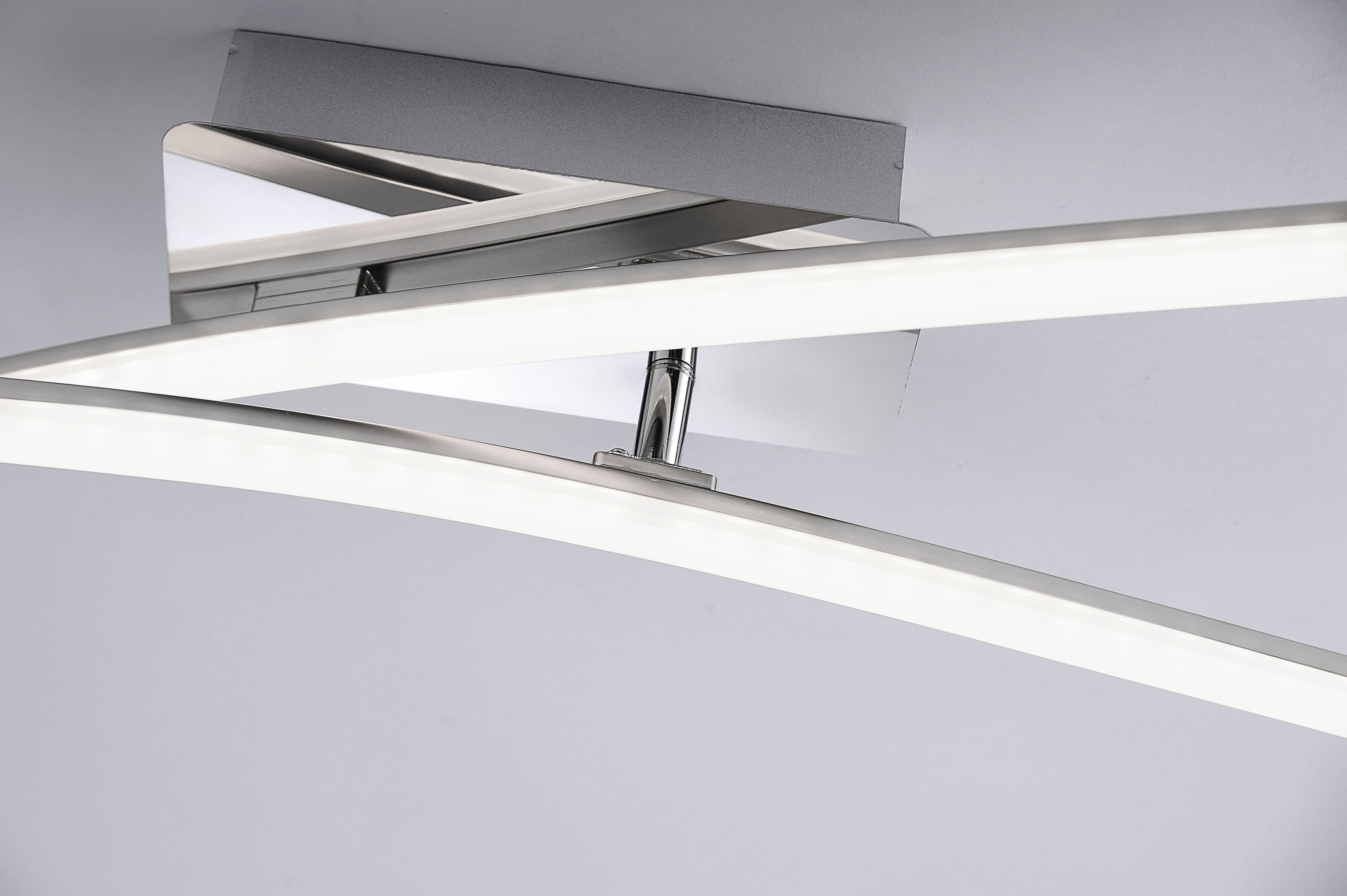 JUST LIGHT LED-Deckenleuchte 11270-55 stahlfarbig, 7,3W, 1000lm, 3000K