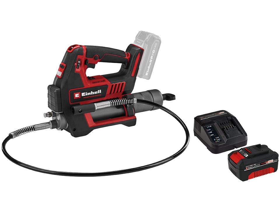 EINHELL PROFESSIONAL Akku-Fettpresse TP-GR 18/690 Li + Starterset 4,0 Ah