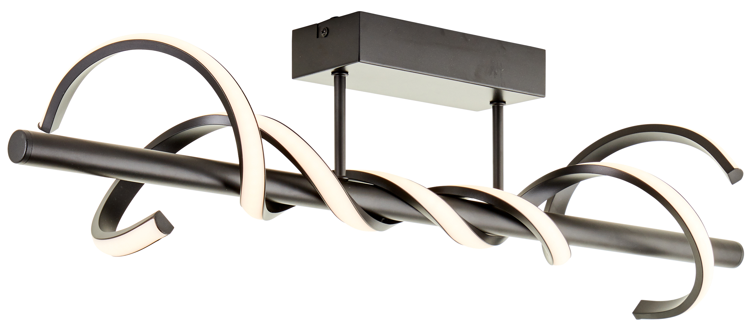 BRILLIANT LED-Deckenleuchte, 16 W, 3000 K, 2100 lm, warmweiß, IP20, schwarz