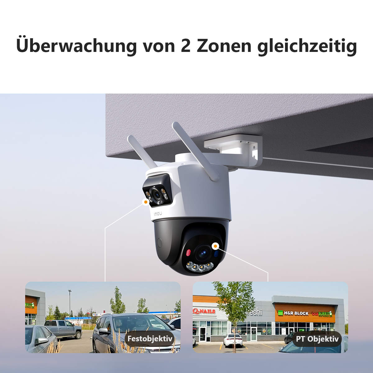 IMOU Überwachungskamera Cruiser Dual 2 Pro, außen, weiß