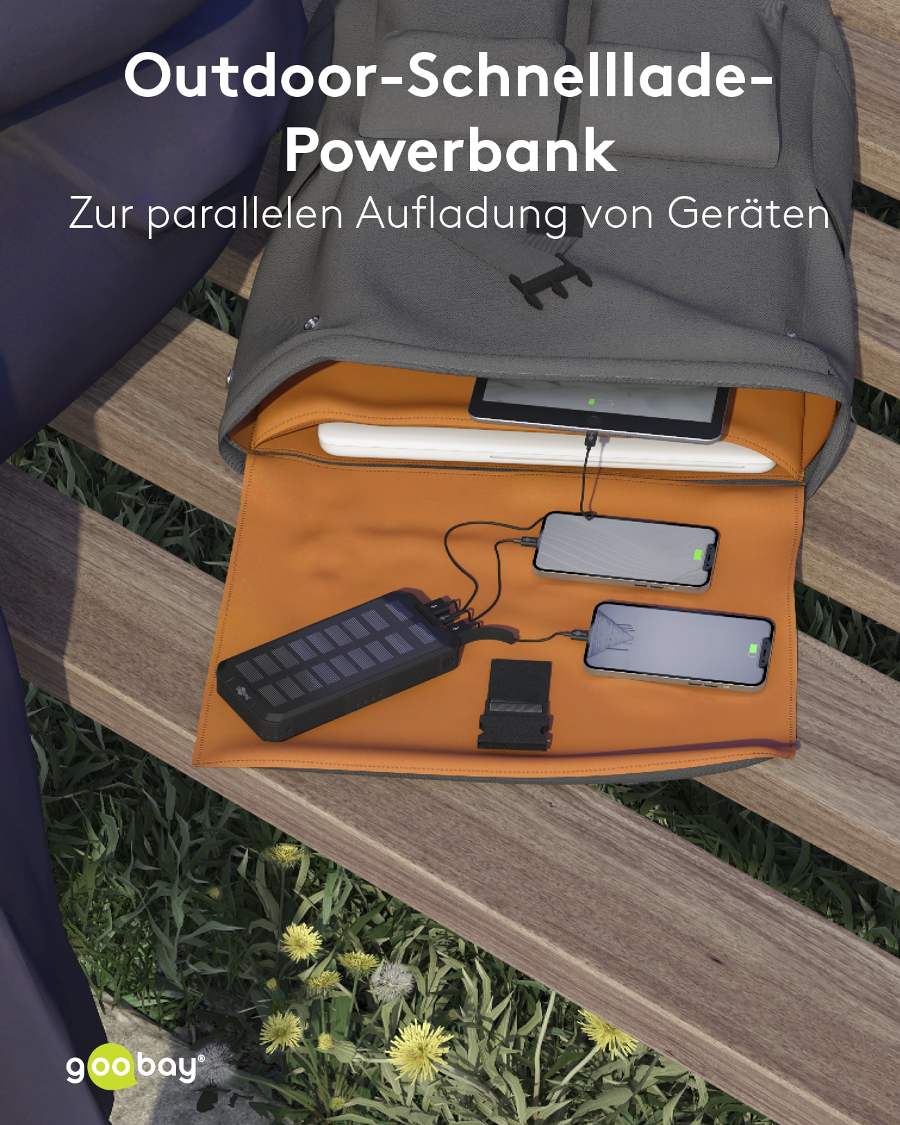 GOOBAY Solar-Powerbank 53934, 20000mAh, Outdoor