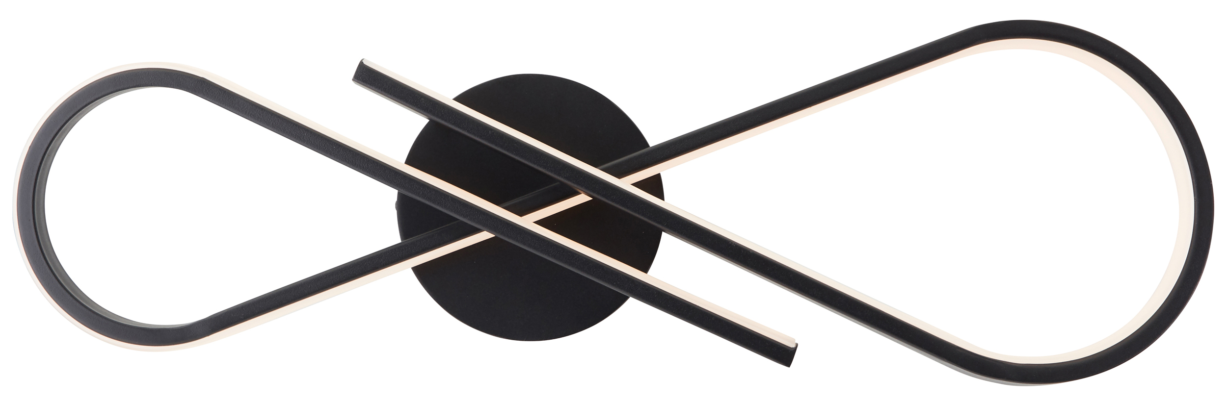 BRILLIANT LED-Deckenleuchte, 24 W, 3000 K, 2800 lm, warmweiß, IP20, schwarz