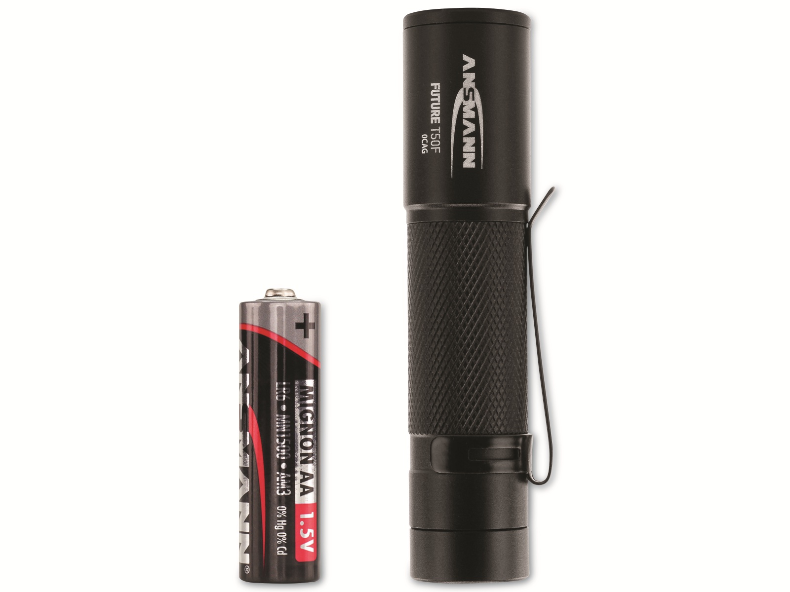 ANSMANN LED-Taschenlampe T50F, Alu, 3W, 60 lm, batteriebetrieben