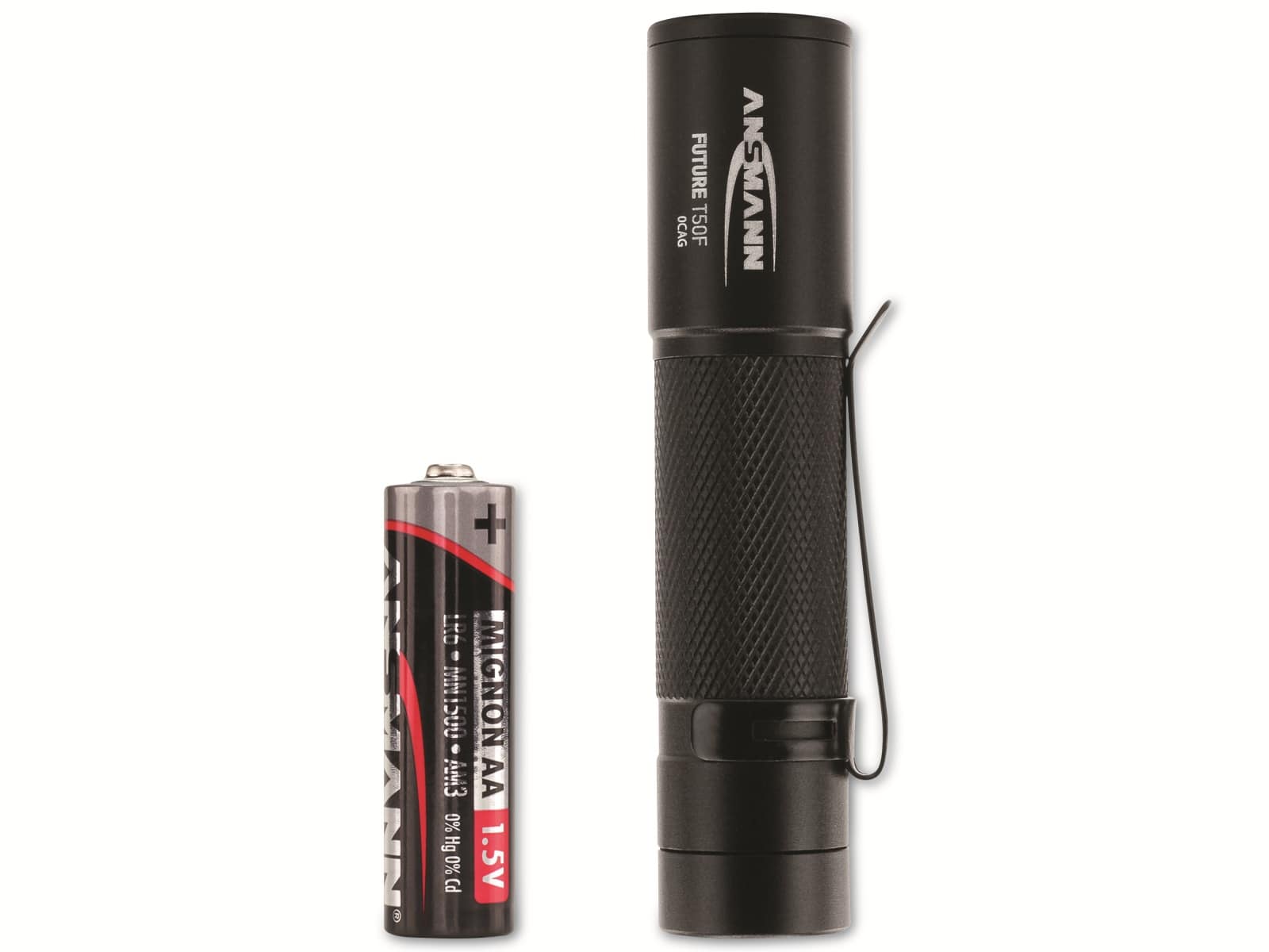 ANSMANN LED-Taschenlampe T50F, Alu, 3W, 60 lm, batteriebetrieben