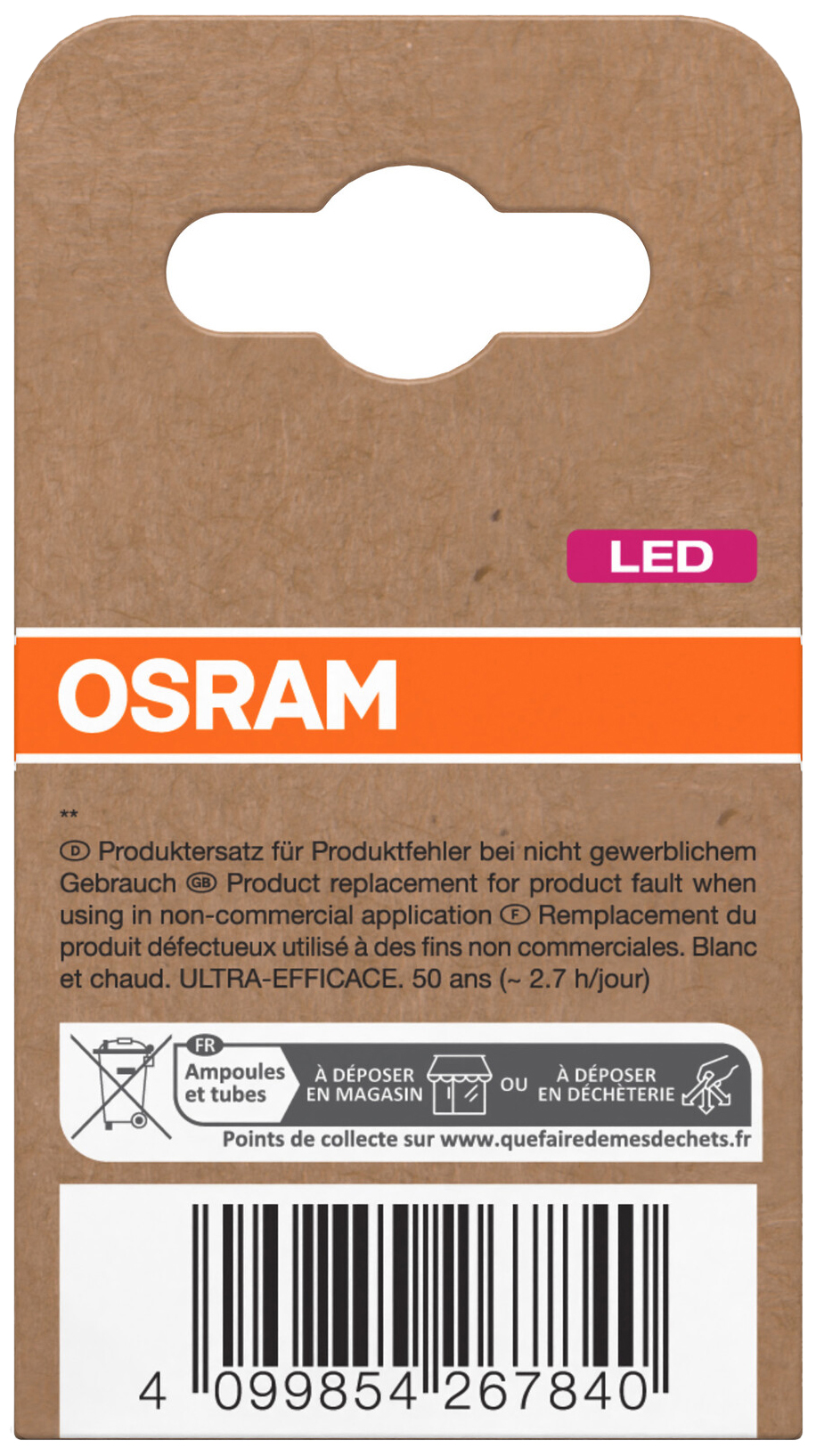 OSRAM LED-Reflektorlampe, GU10, 4,7 W, 2700 K, EEK: A, 840 lm, warmweiß