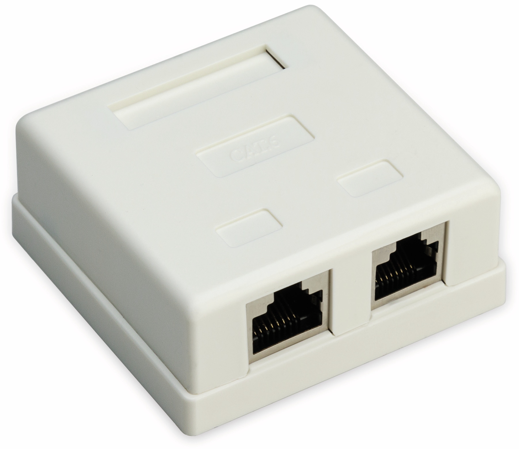 GOOBAY CAT.6 Anschlussdose 2-fach, STP, weiß GOOBAY CAT.6 Anschlussdose 2-fach, STP, weiß