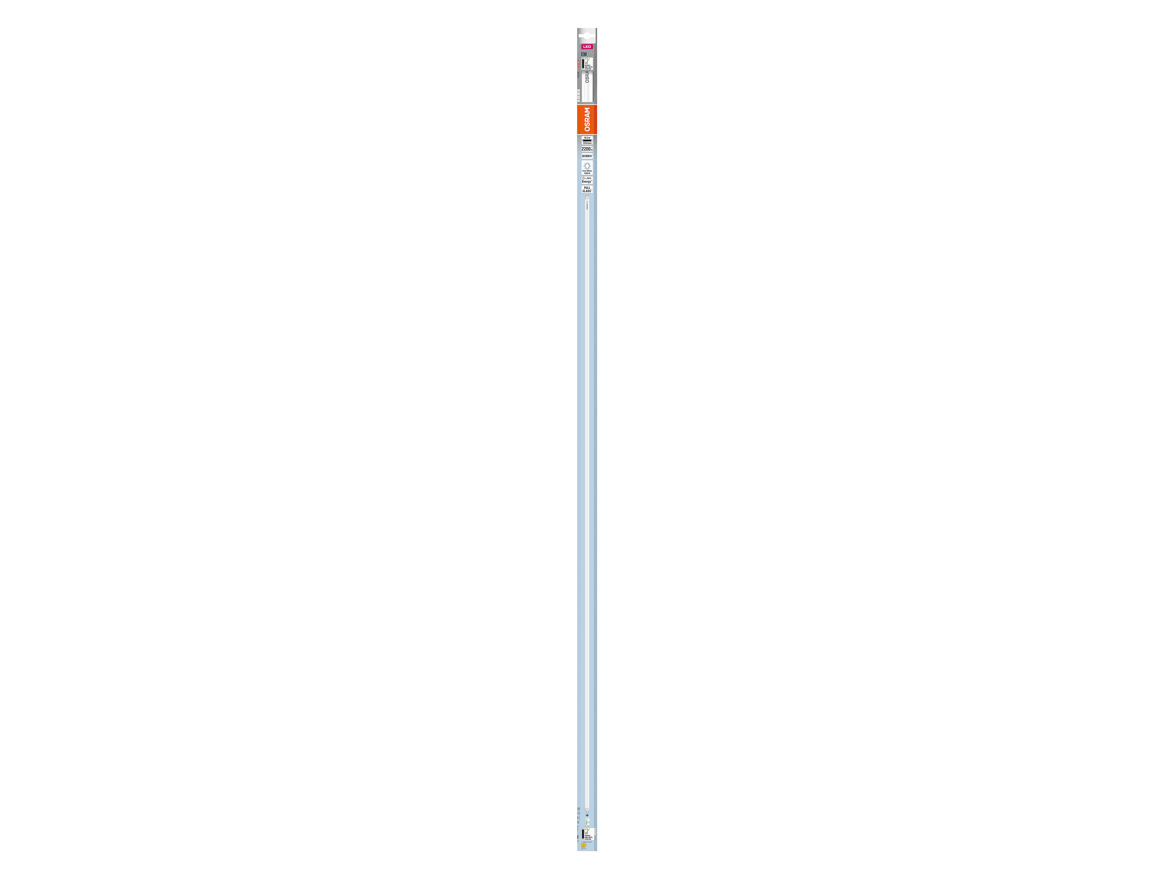 OSRAM LED-Röhre, T8, 1500mm, G13, EEK: E, 18,3W, 2200lm, 4000K