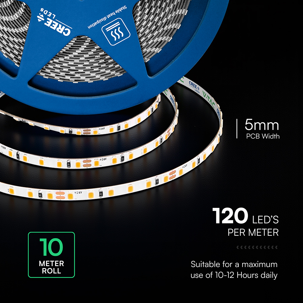 V-TAC LED-Stripe, VT-240826, 80W, 6500K, EEK: F, 7600lm, 24V,10m