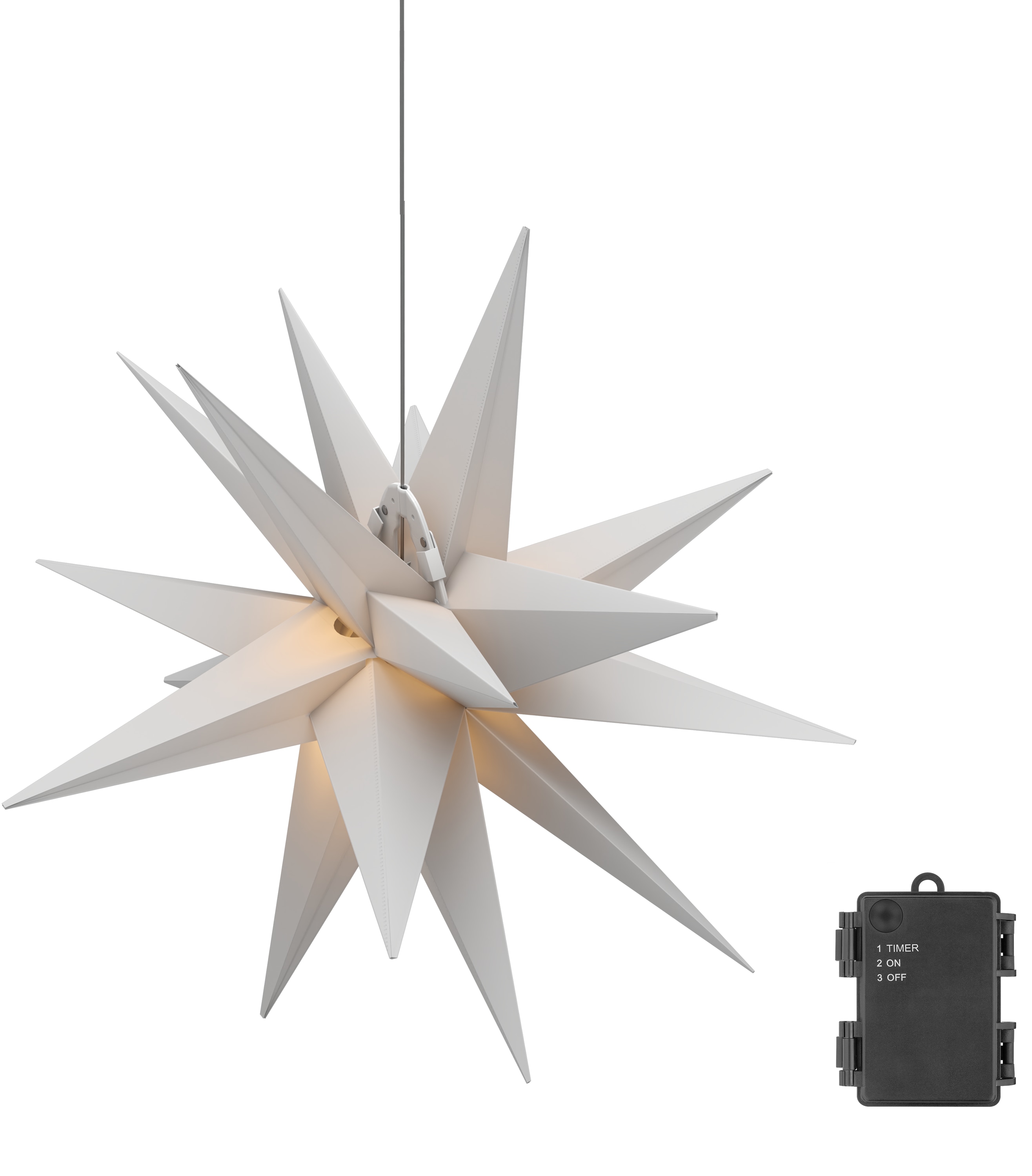 GOOBAY LED-Stern, 18 Zacken, 56cm, Outdoor, Timerfunktion, Batteriebetrieben