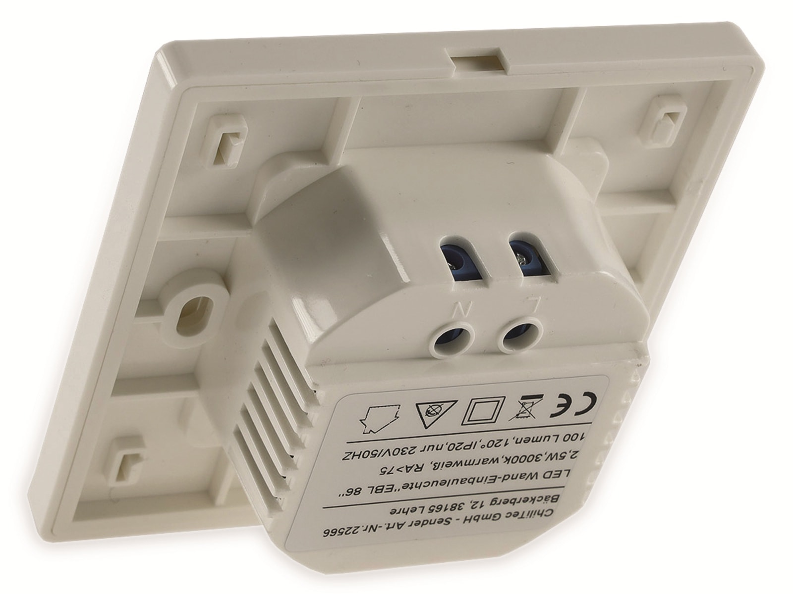 CHILITEC LED-Einbauleuchte EBL 86 PIR, 2,5 W, 3000 K, warmweiß, Rahmen silber CHILITEC LED-Einbauleuchte EBL 86 PIR, 2,5 W, 3000 K, warmweiß, Rahmen silber