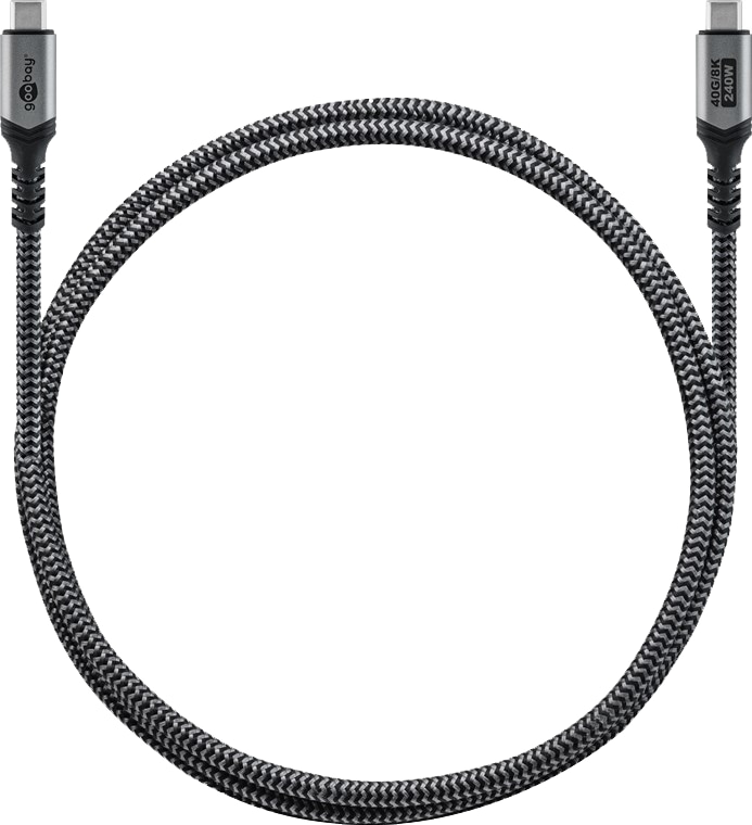 GOOBAY USB-C Kabel 74210 USB4 240W 1m 40Gbit/s Textilmantel GOOBAY USB-C Kabel 74210 USB4 240W 1m 40Gbit/s Textilmantel
