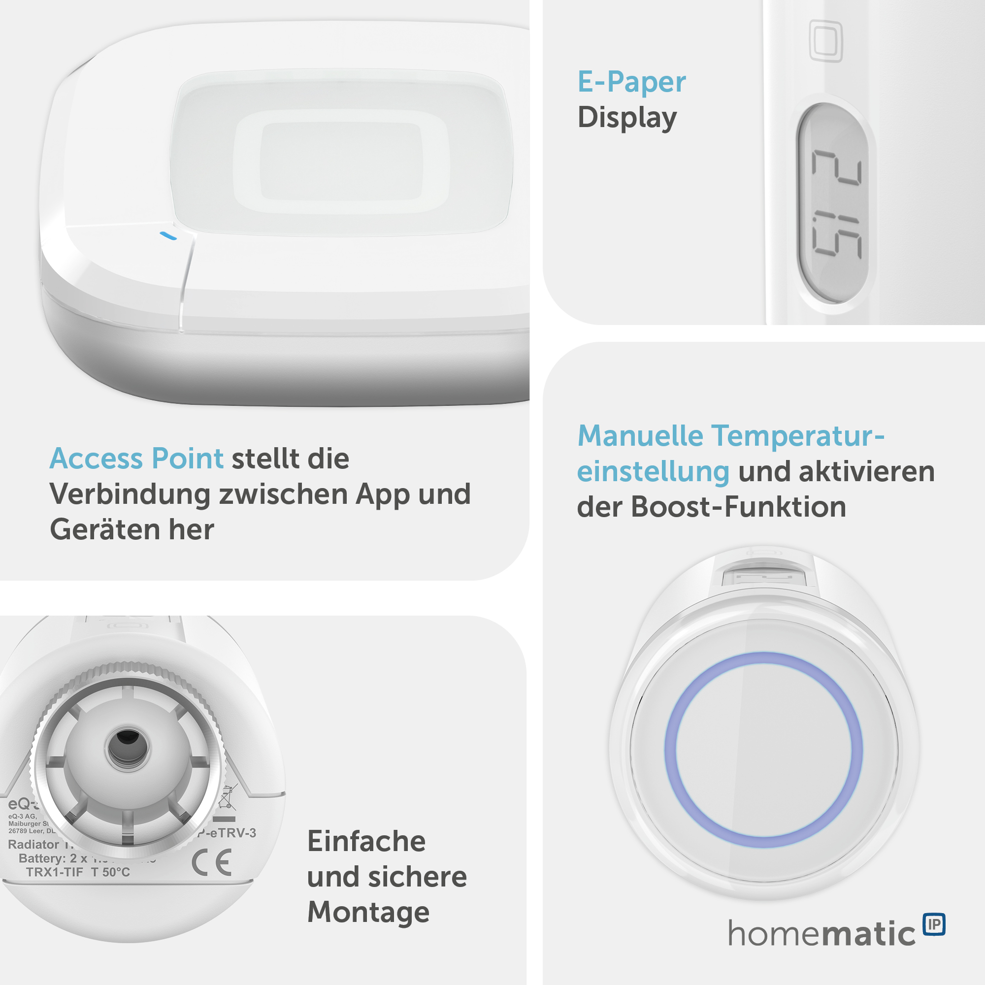 HOMEMATIC IP 162165A0 Starterset Heizen Pure