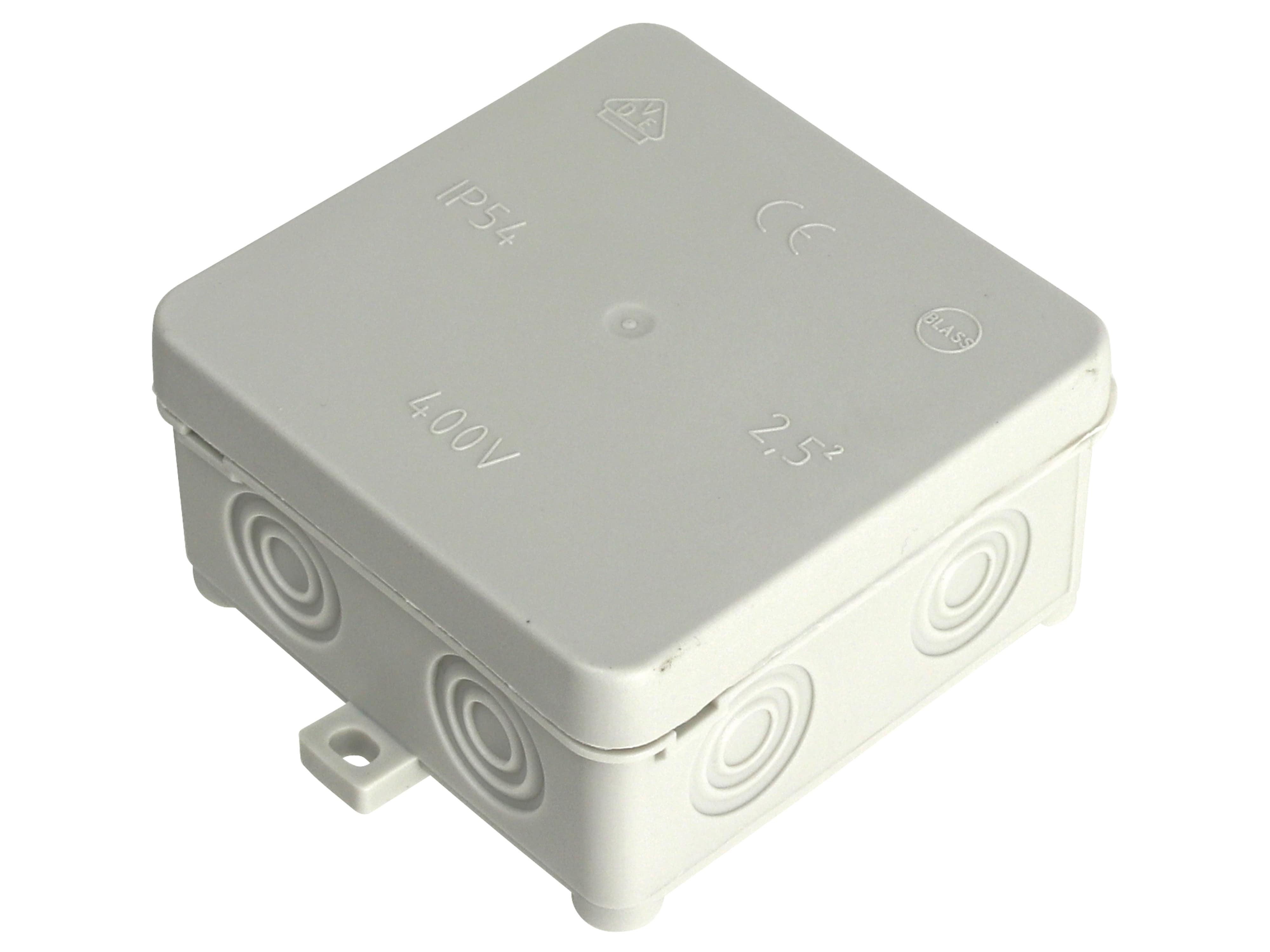Abzweigdose, AP, IP54, 75x75x40mm, grau Abzweigdose, AP, IP54, 75x75x40mm, grau
