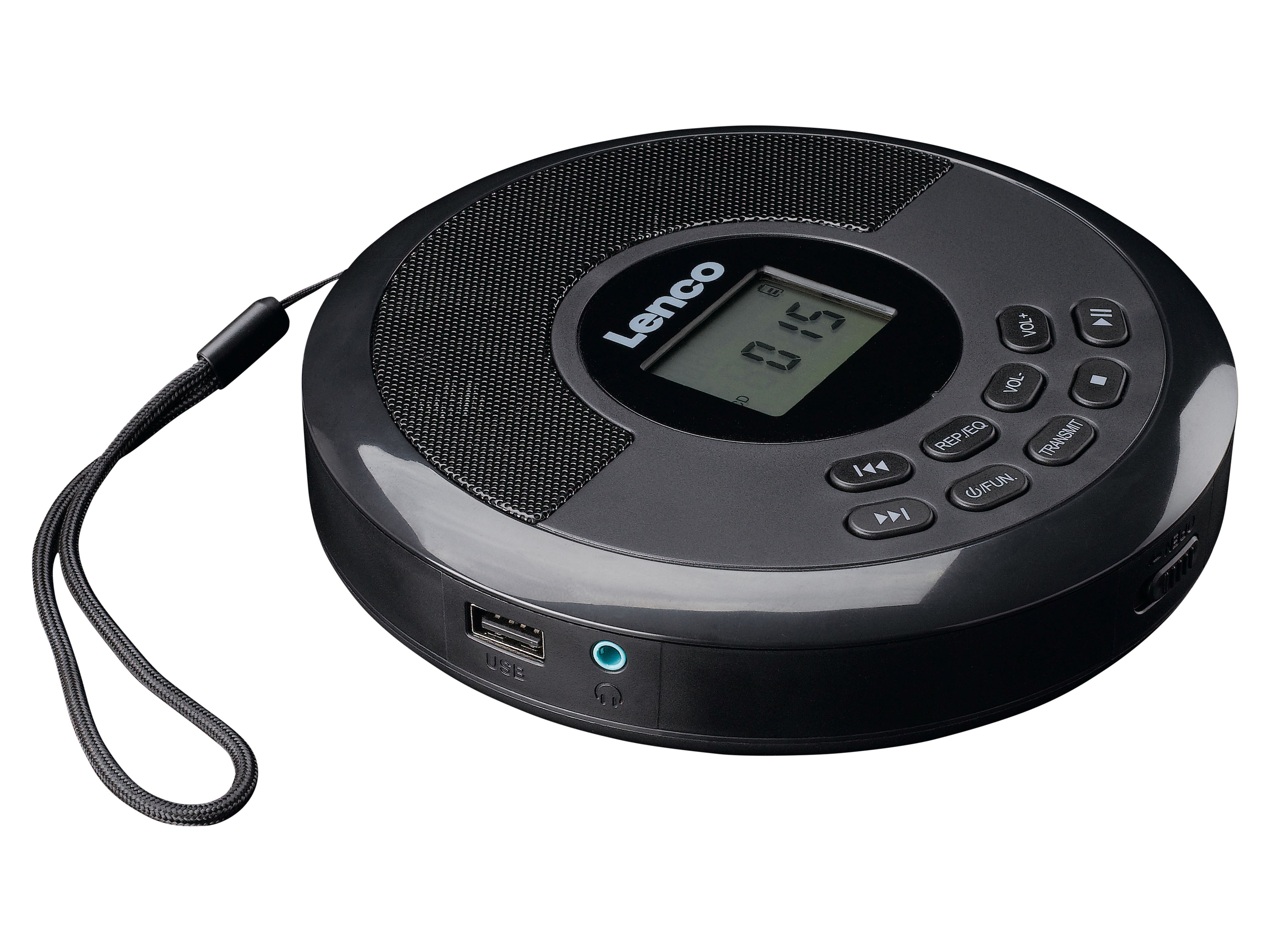 LENCO UKW Radio, tragbar, CD-Player, USB-Wiedergabe, schwarz