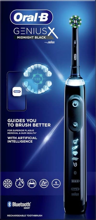 ORAL-B Elektrische Zahnbürste Genius X, Midnight Black, 6 Programme, Bluetooth ORAL-B Elektrische Zahnbürste Genius X, Midnight Black, 6 Programme, Bluetooth