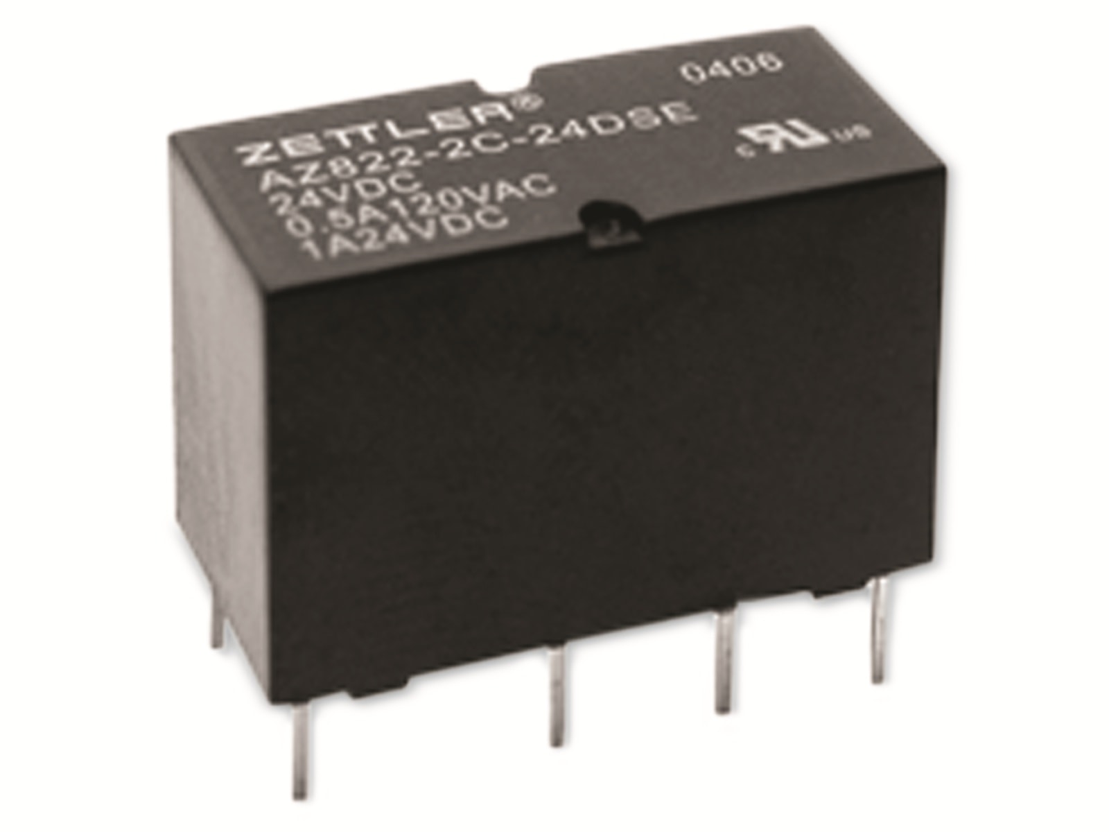 ZETTLER Printrelais, AZ822-2C-5DSE, 5V, 2 Wechsler, 220V/DC, THT ZETTLER Printrelais, AZ822-2C-5DSE, 5V, 2 Wechsler, 220V/DC, THT