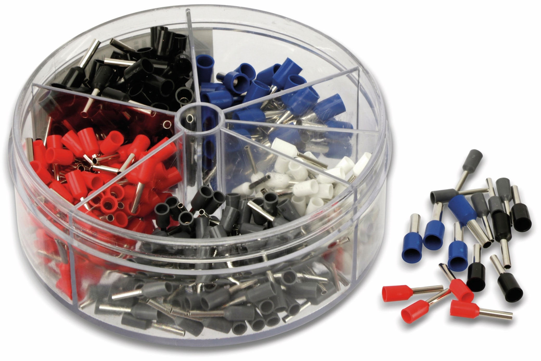 Sortiment Aderendhülsen 0,5 mm² - 2,5 mm², 400 Stück, in Kunststoffbox