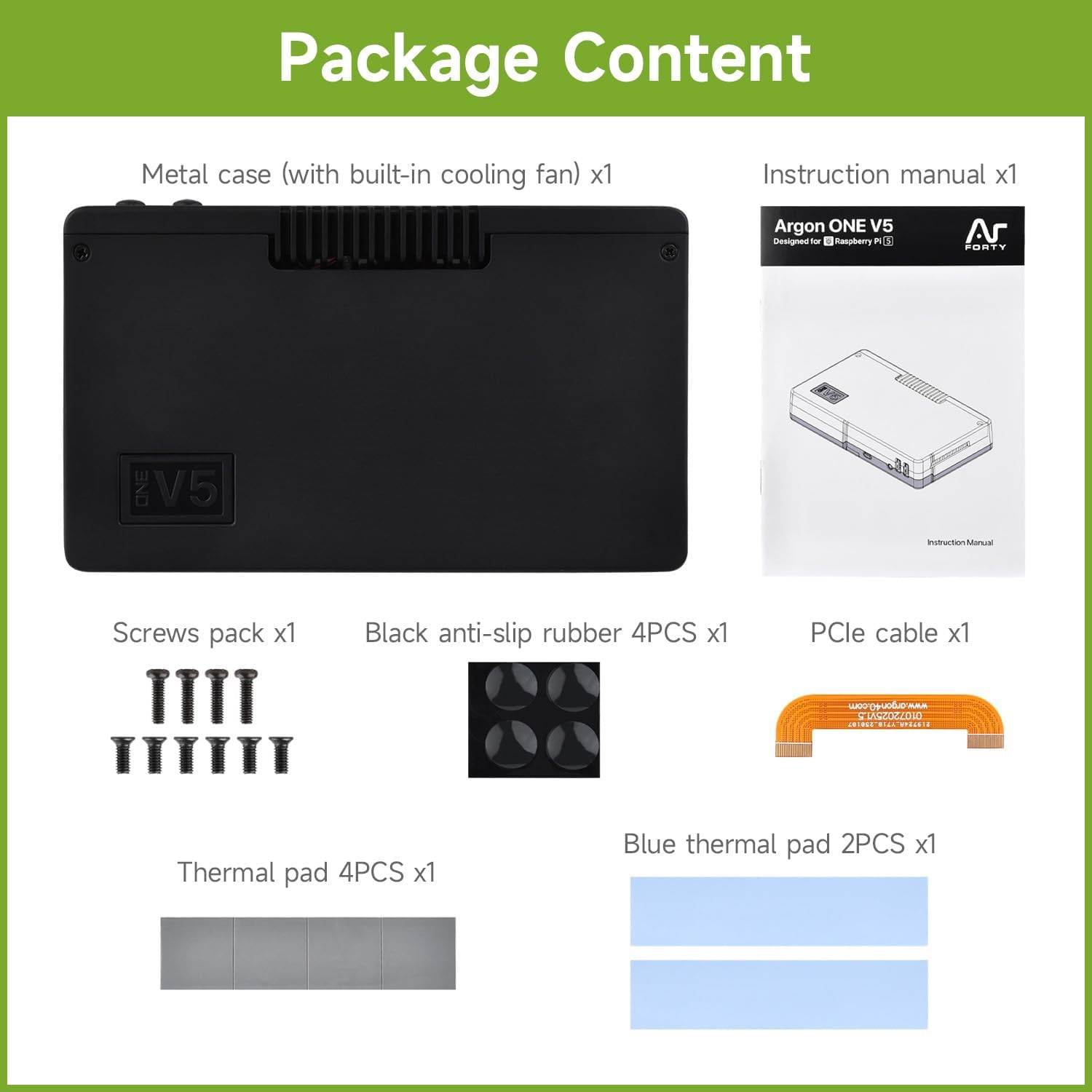 ARGON One V5 Gehäuse für Raspberry Pi 5, ARGONV5