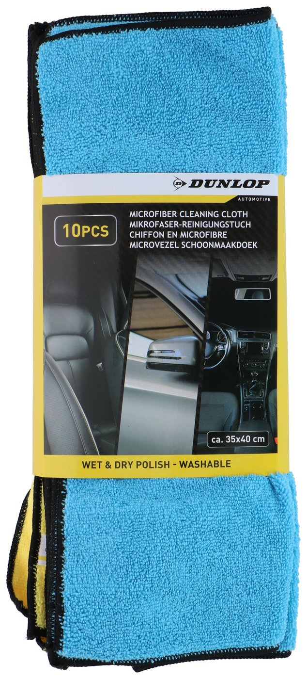 DUNLOP Mikrofasertuch, 35x40 cm, 10 Stück