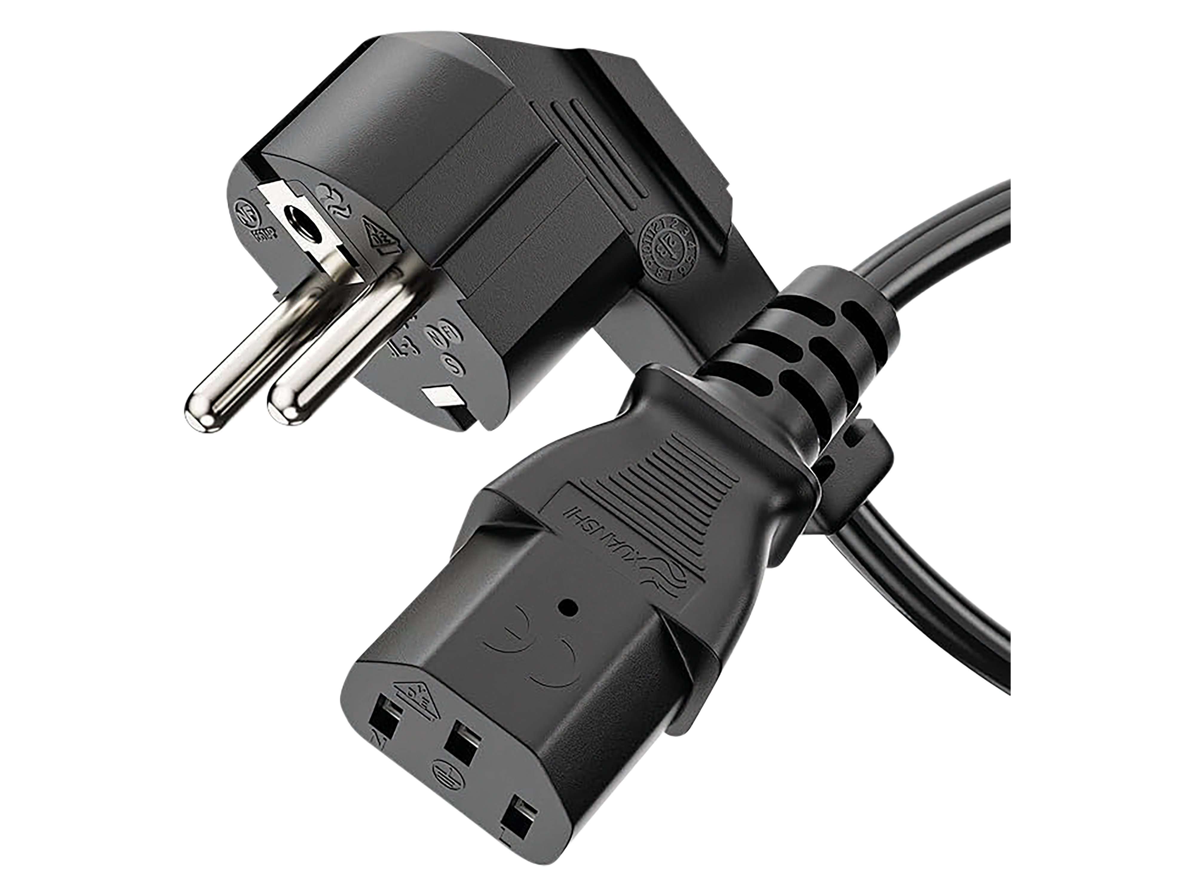 SONERO Netzkabel Schutzkontaktstecker, X-SKW-C13G-050B, 90°, schwarz, 5m SONERO Netzkabel Schutzkontaktstecker, X-SKW-C13G-050B, 90°, schwarz, 5m
