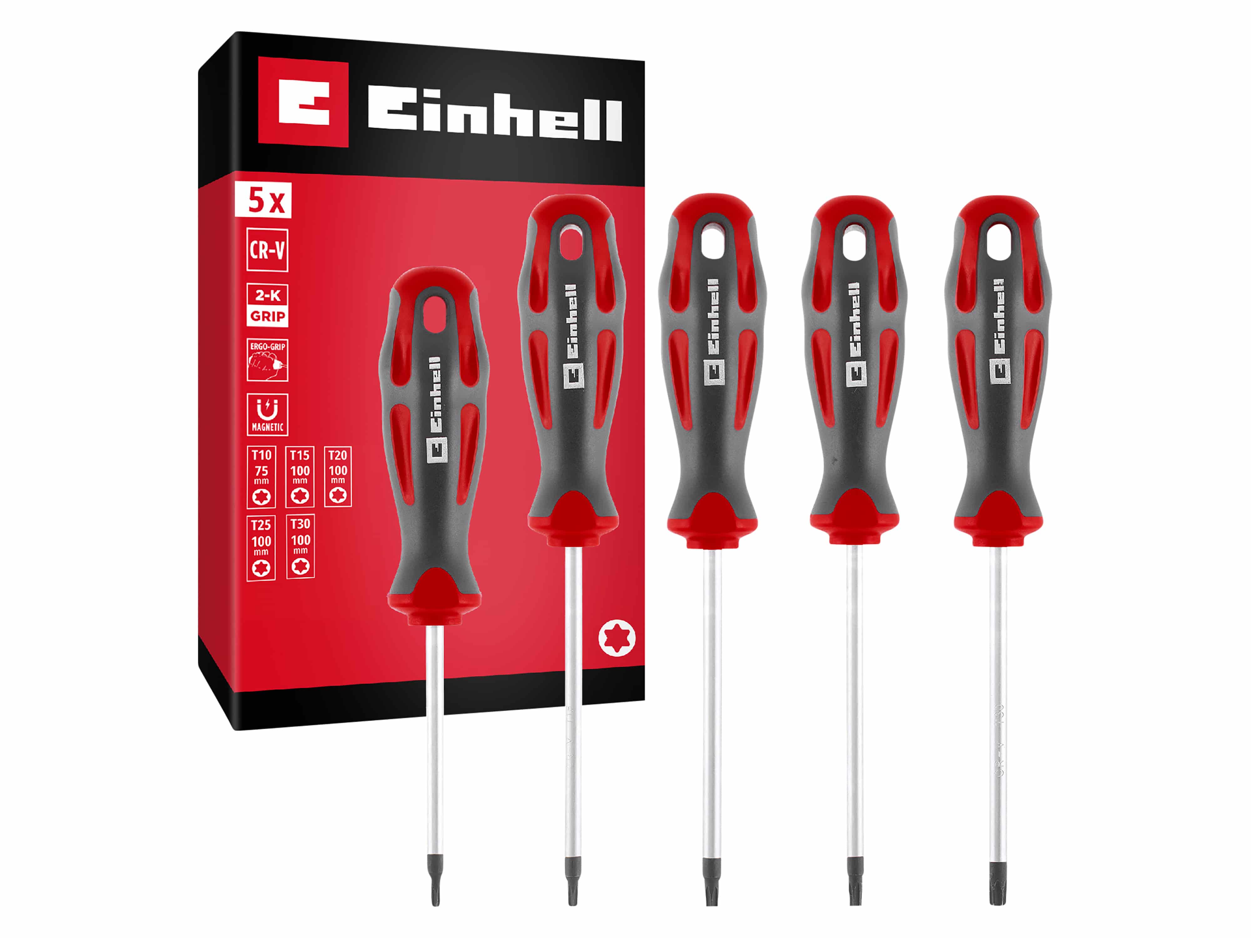 EINHELL Schraubendreher-Set T-Profil, 370537, 5-teilig