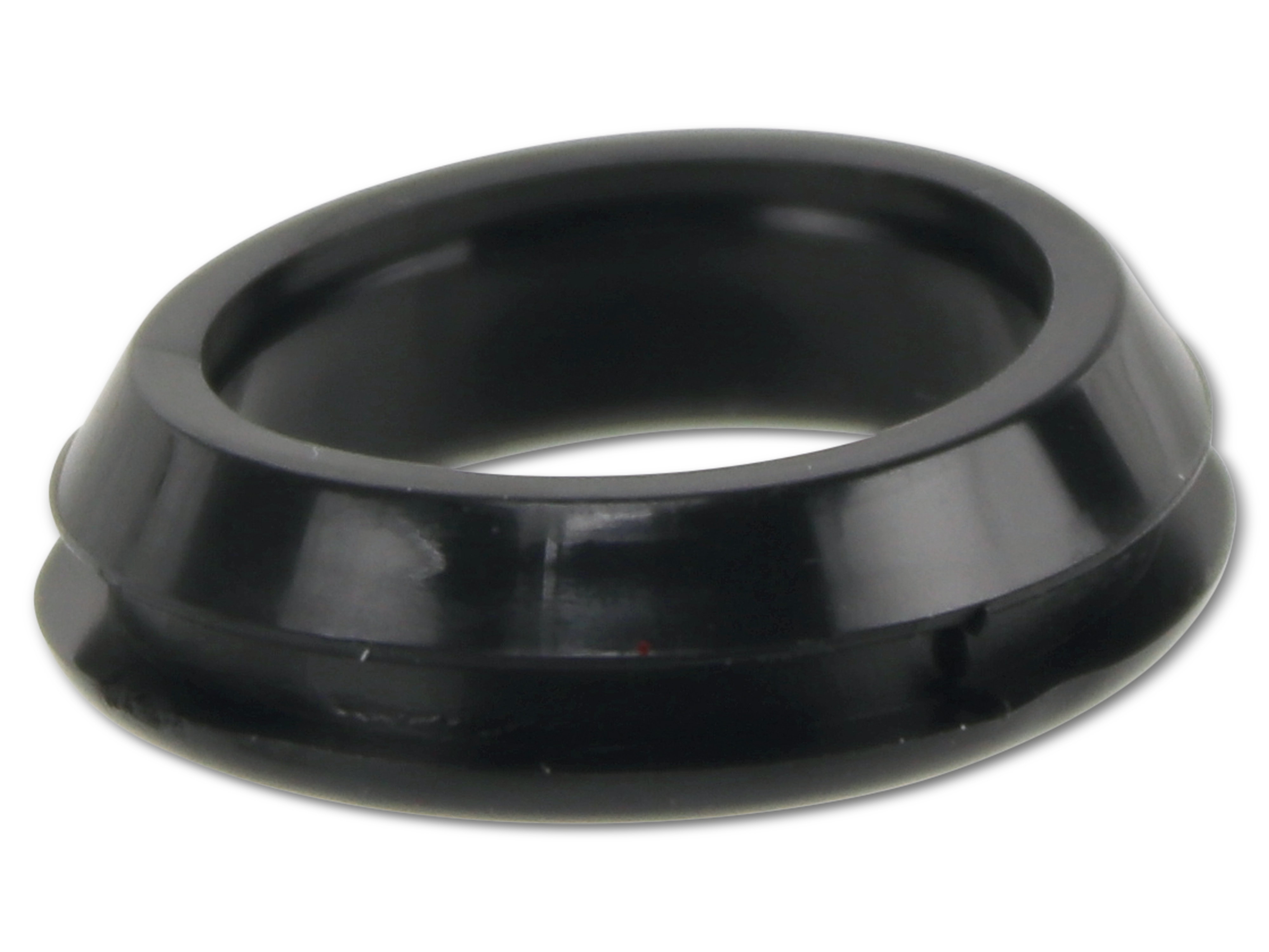 KSS Kabeldurchführungstülle PVC weich, schwarz, Plattenstärke 2,4, offen, 1 Stück