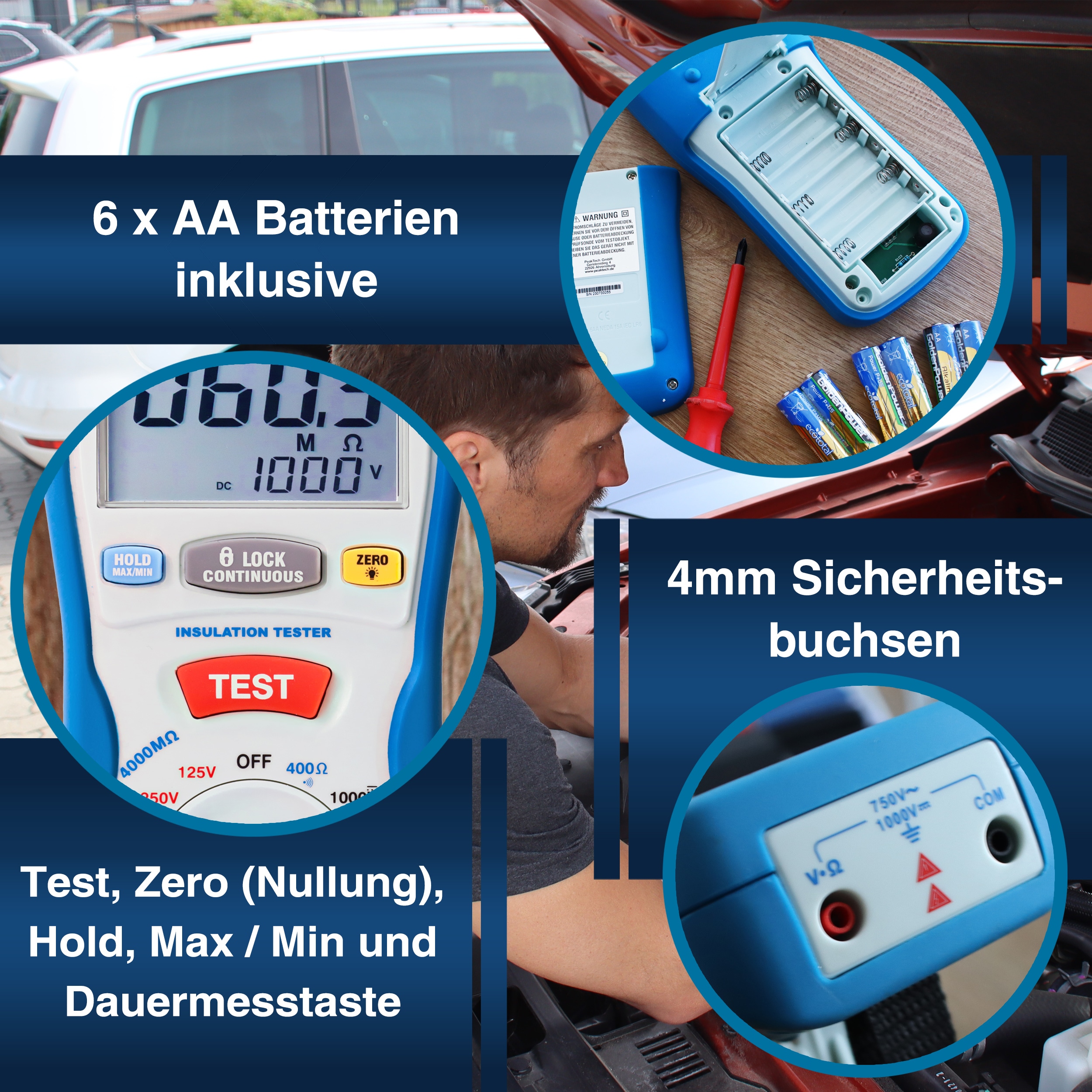 PEAKTECH Isolationsmessgerät, P 2695