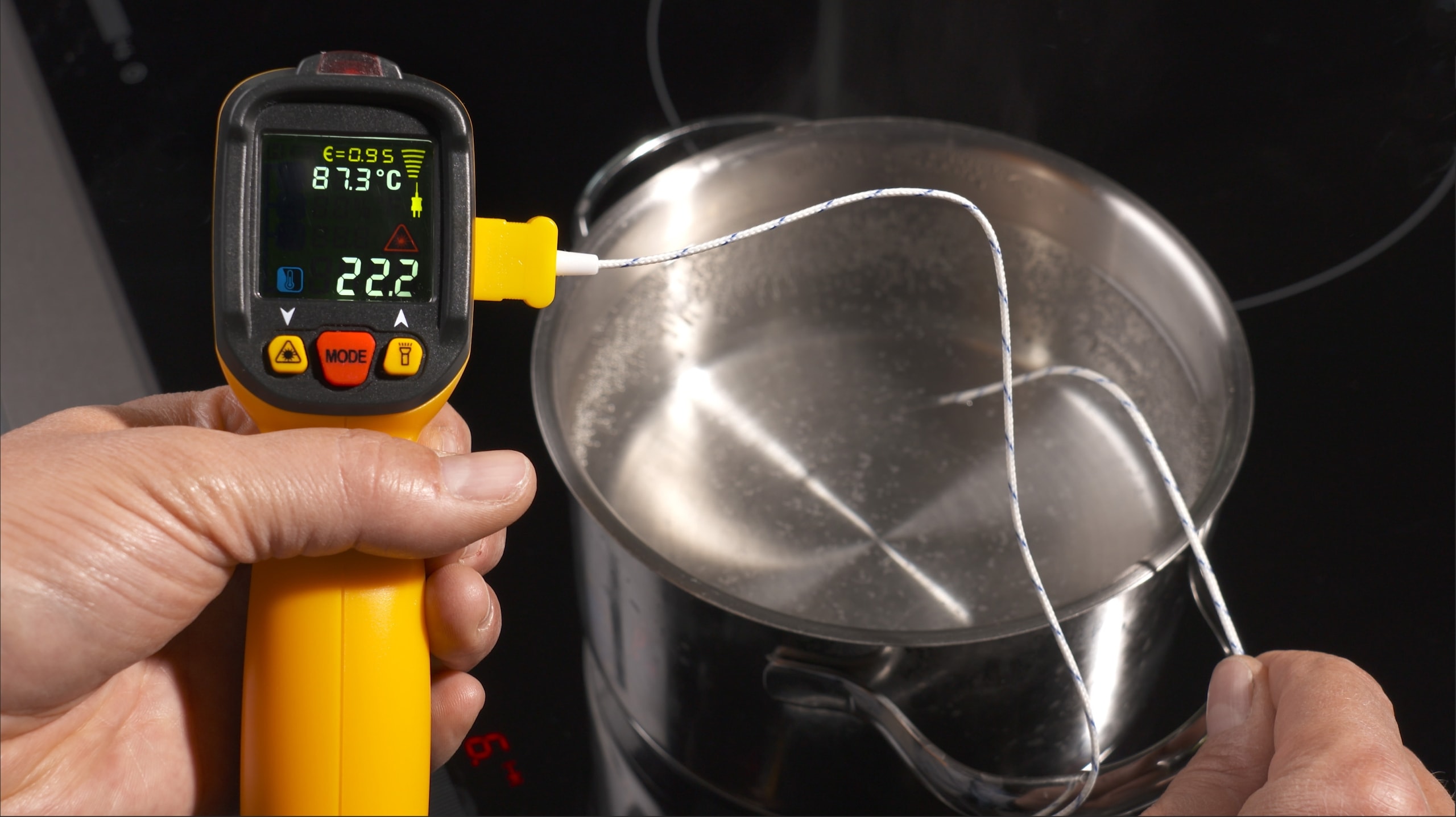 PANCONTROL Infrarot-Thermometer PAN IR-T800+, 12:1, mit Laser-Messkreisanzeige