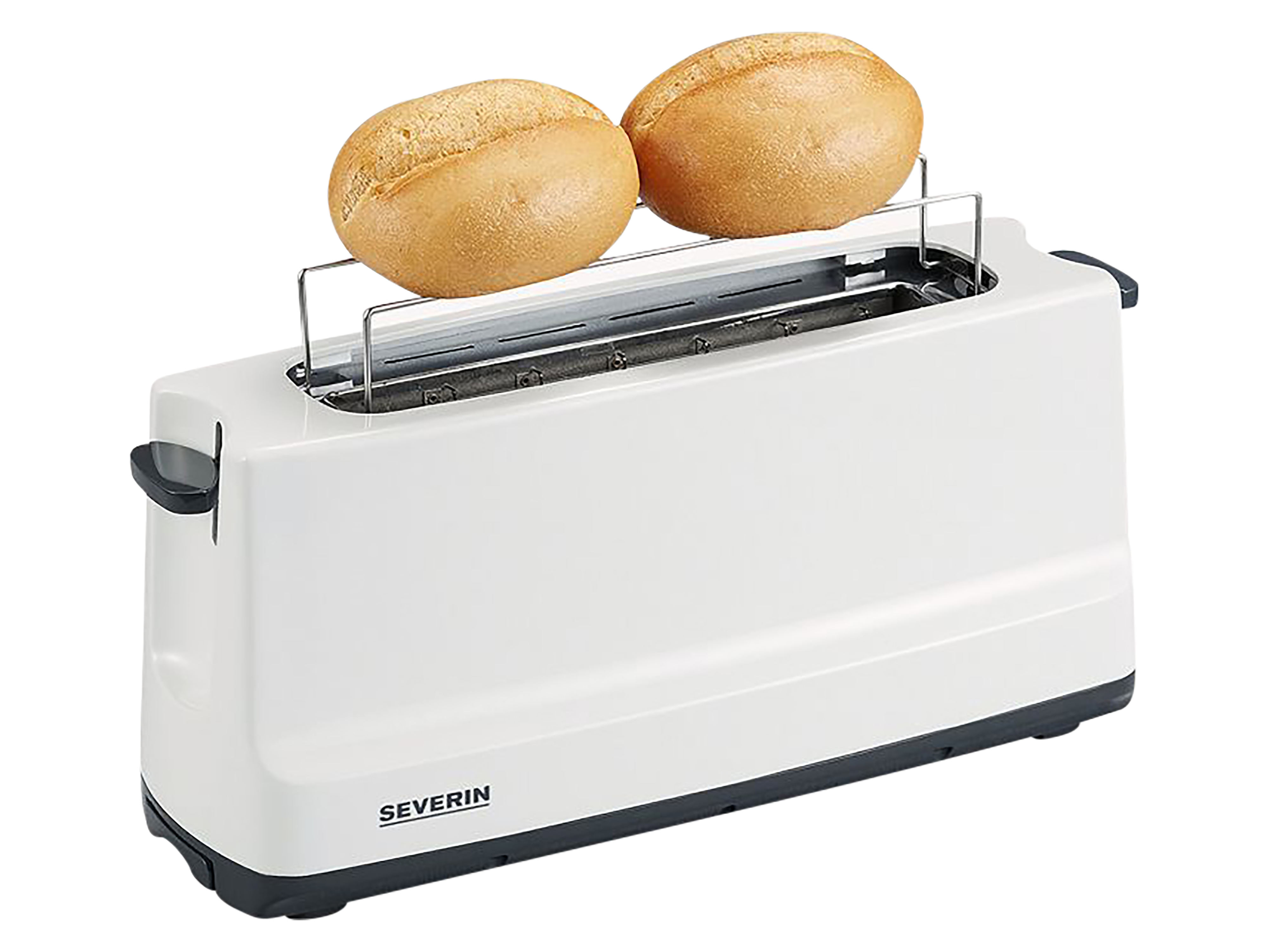 SEVERIN Langschlitztoaster AT 2232, 2 Scheiben, 800 W, Grau / Weiß SEVERIN Langschlitztoaster AT 2232, 2 Scheiben, 800 W, Grau / Weiß