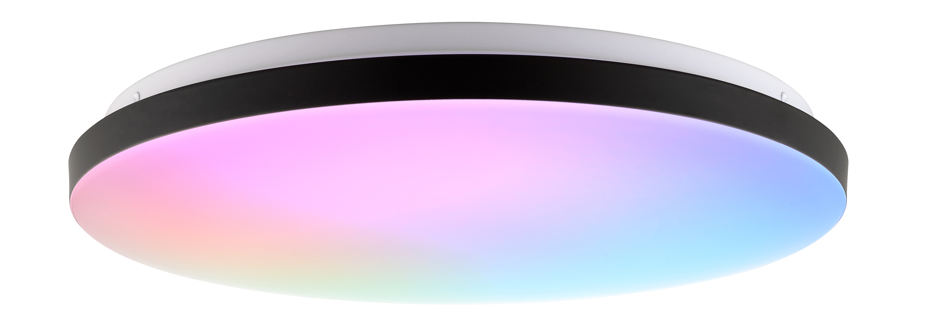 LED-Deckenleuchte BRILLIANT, Ø 39 cm, 20W, CCT, 2400lm, IP20, IC-RGB, mit Fernbedienung, weiß/schwarz