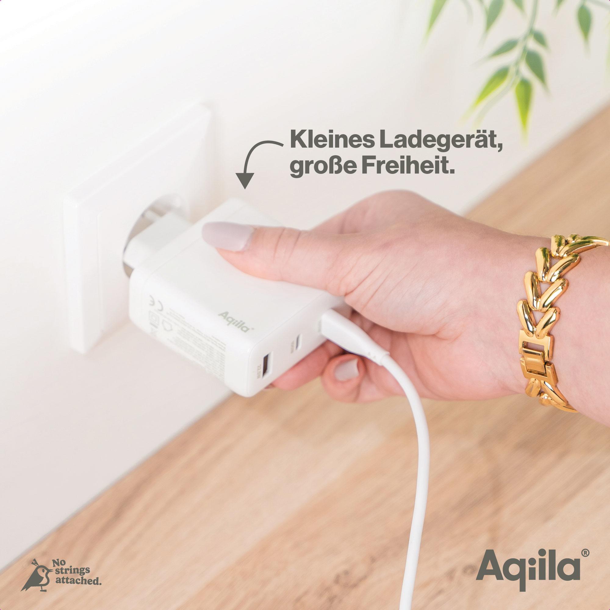 AQIILA USB-Lader Chargebird W4, 120 W, 3-fach, 2x USB-C, 1x USB-A