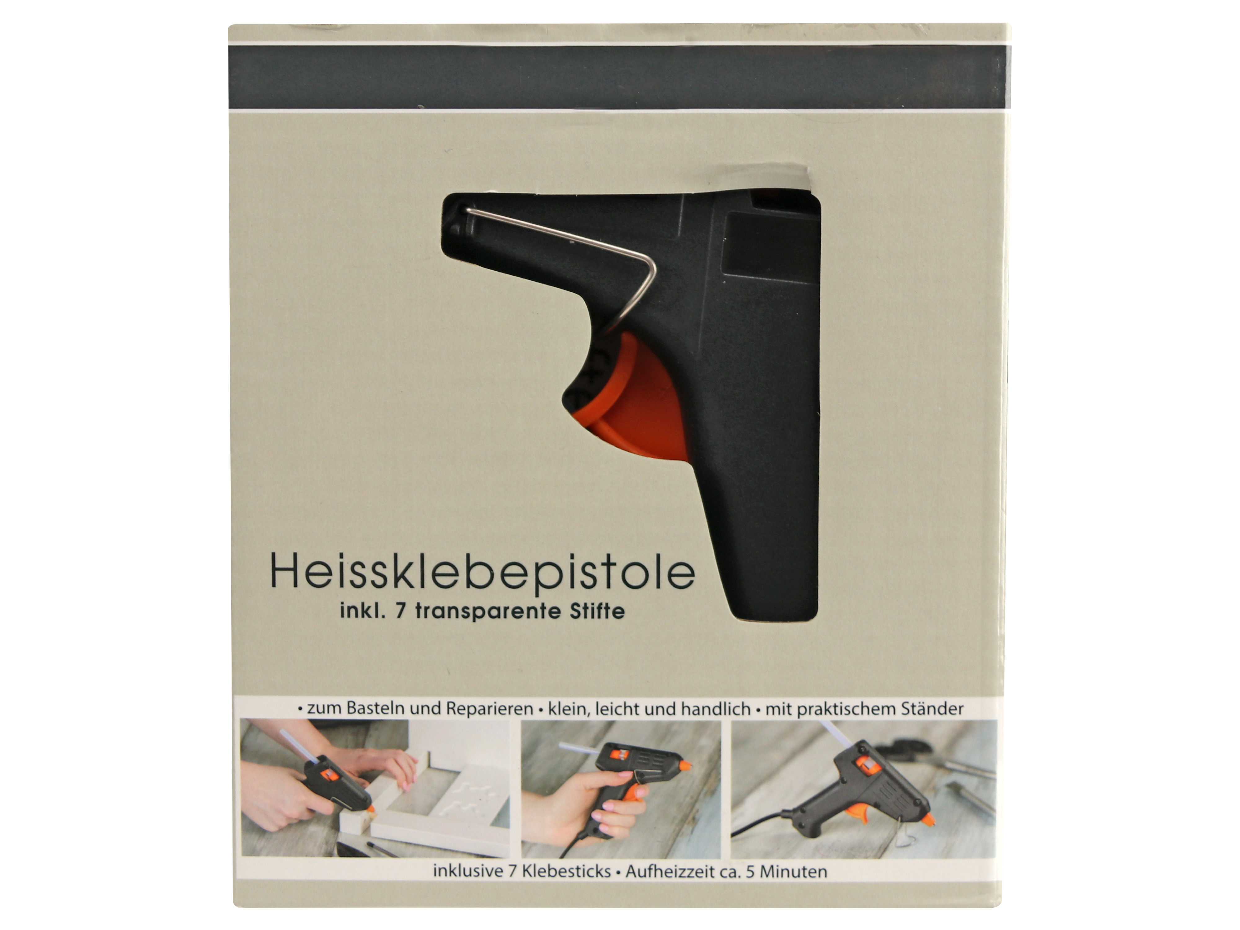 Heißklebepistole, KV-JQ101-S, 10W, mit 7 Klebesticks