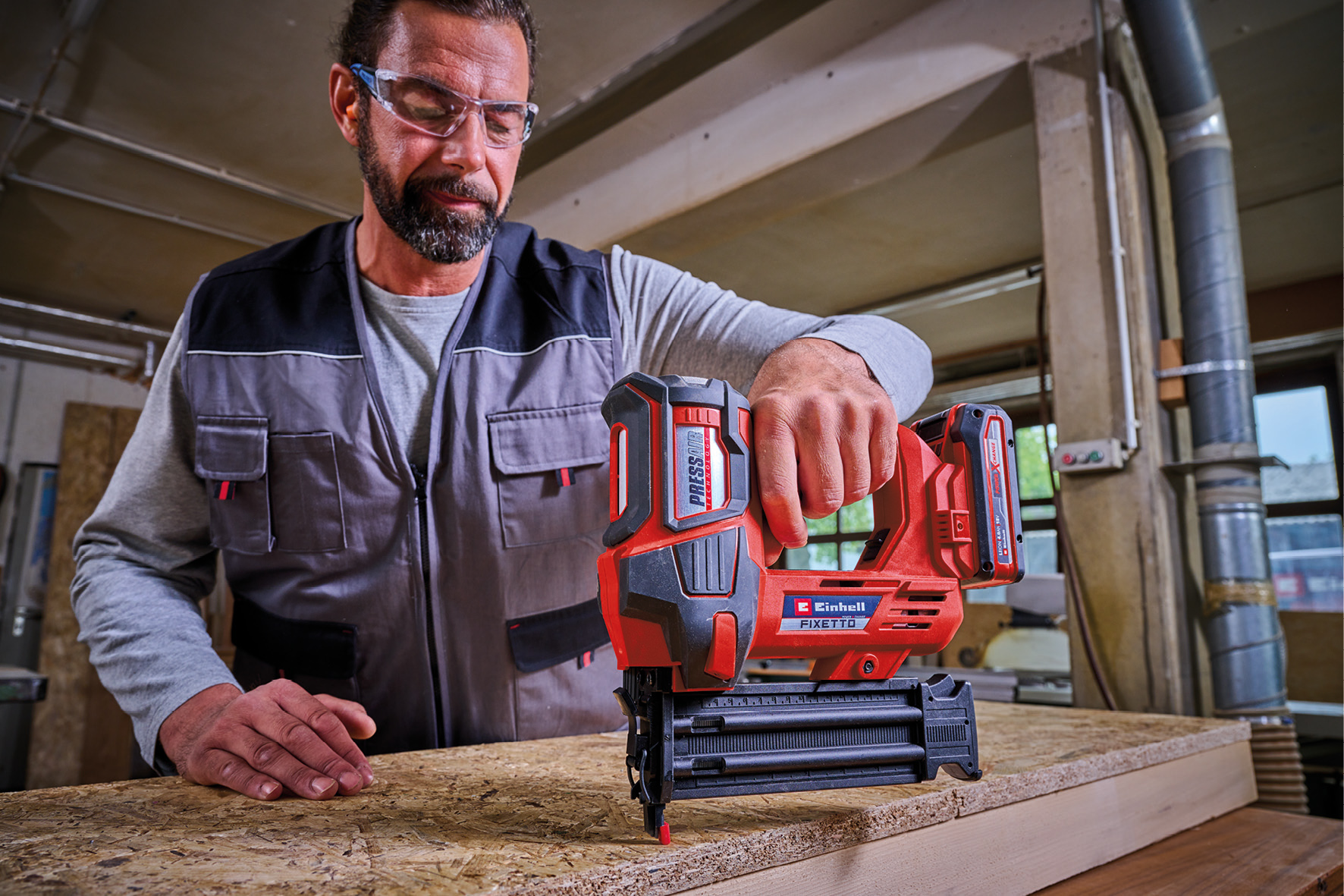 EINHELL PROFESSIONAL Akku-Nagler Fixetto 18/50 N, Solo + E-Box Koffer S-F